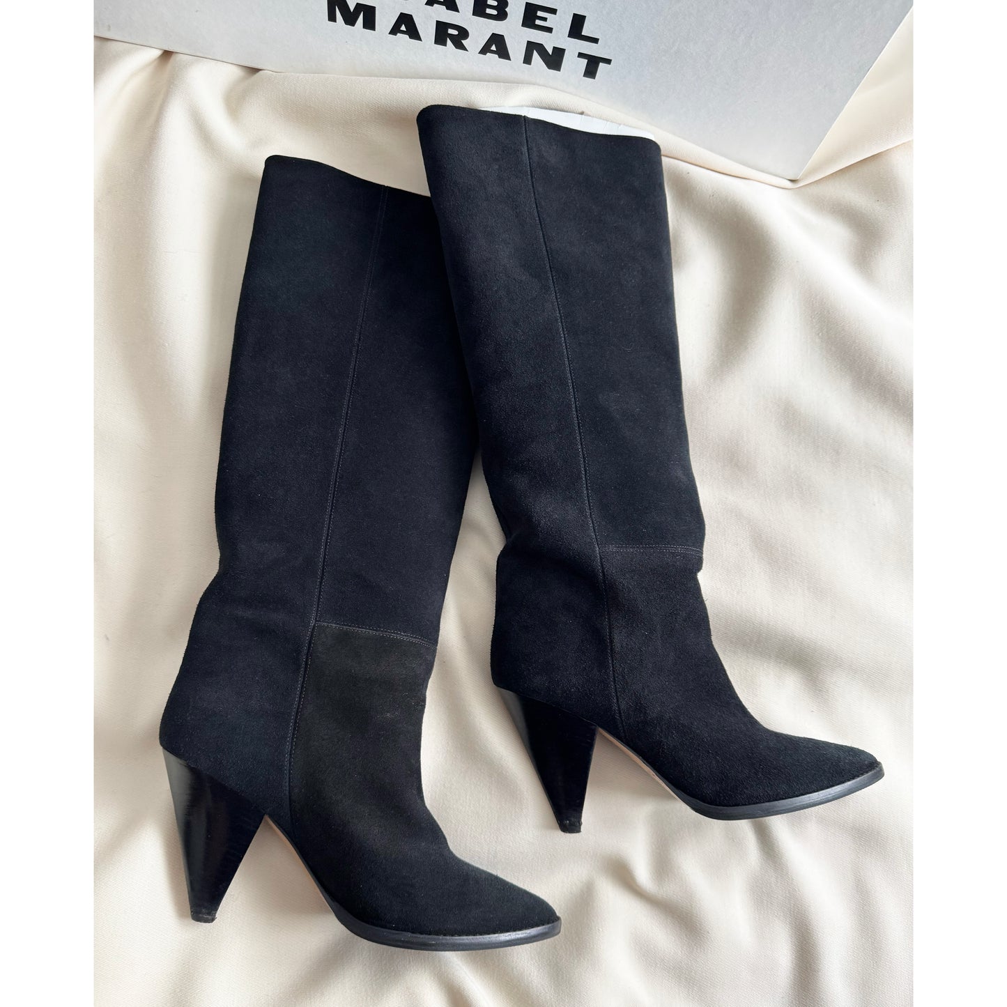Isabel Marant "Ririo" Black Suede Boots, size 40