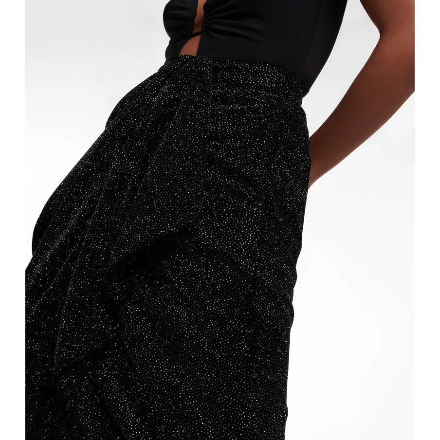 Isabel Marant Etoile "Alyssa" sparkly velvet skirt in Black, size 36 (fits like size 2)
