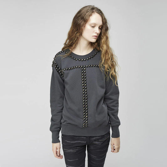 Isabel Marant Studded "Scotty" Sweatshirt, size 40 ** AS IS **