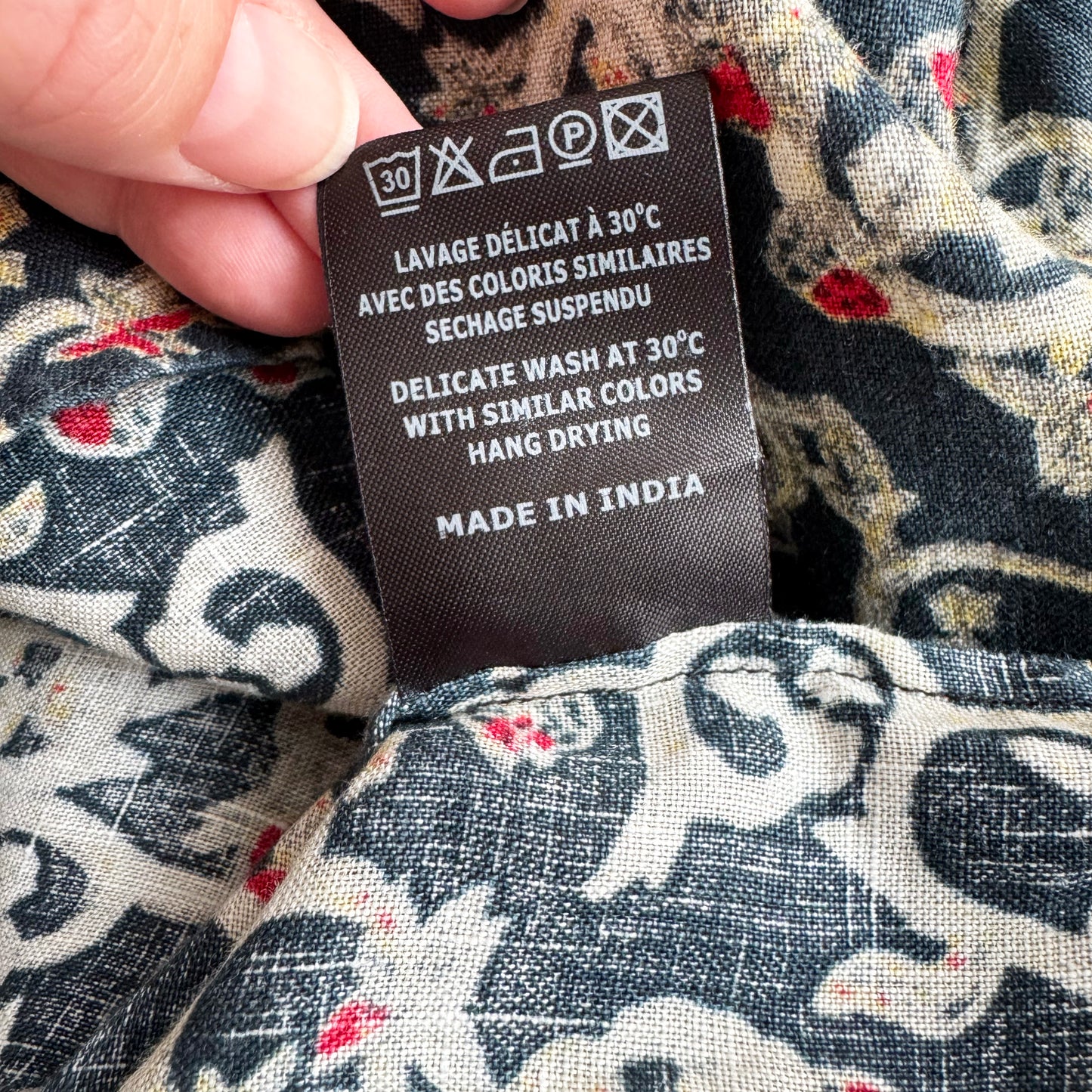 Isabel Marant Etoile "Thomy" One Shoulder Printed Linen Top, size 40