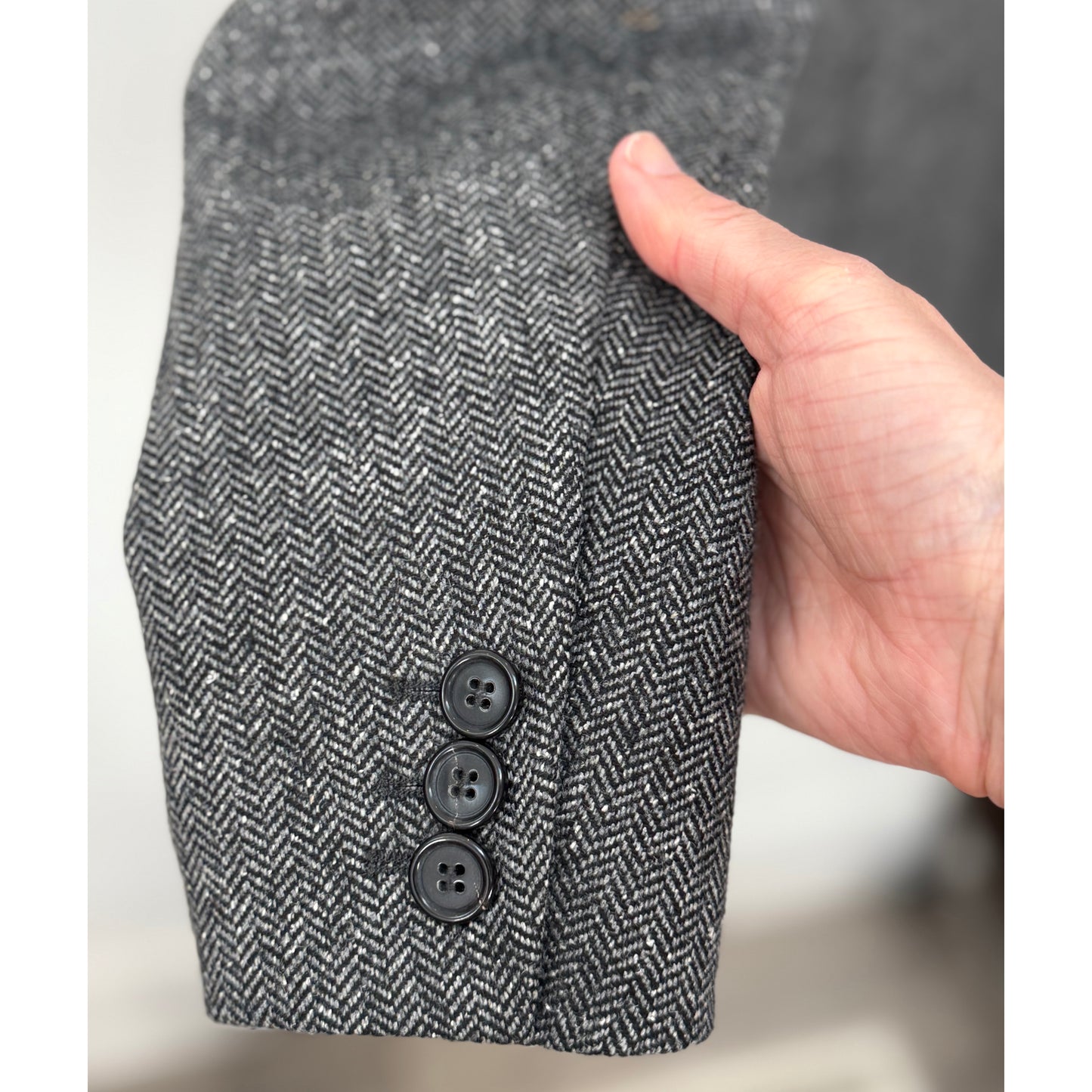 Isabel Marant Grey Herringbone Tweed Wool Blazer, size 34 (fits 0/2)