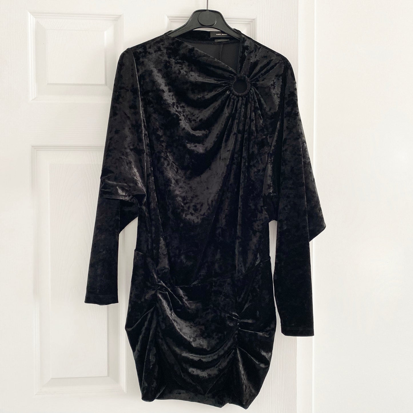 Isabel Marant "Guila" Black Velvet Mini Dress, size 36 (fits like size 2)