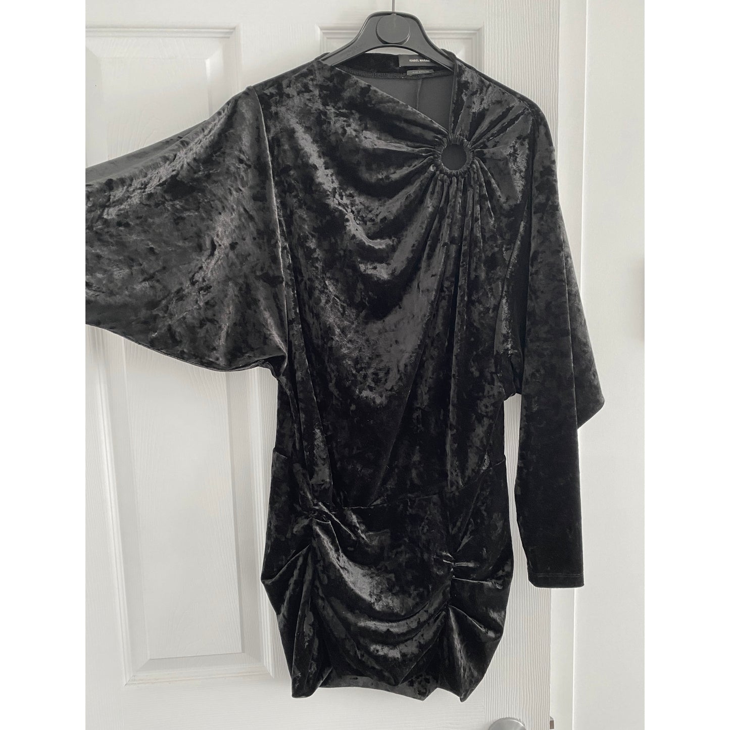 Isabel Marant "Guila" Black Velvet Mini Dress, size 36 (fits like size 2)