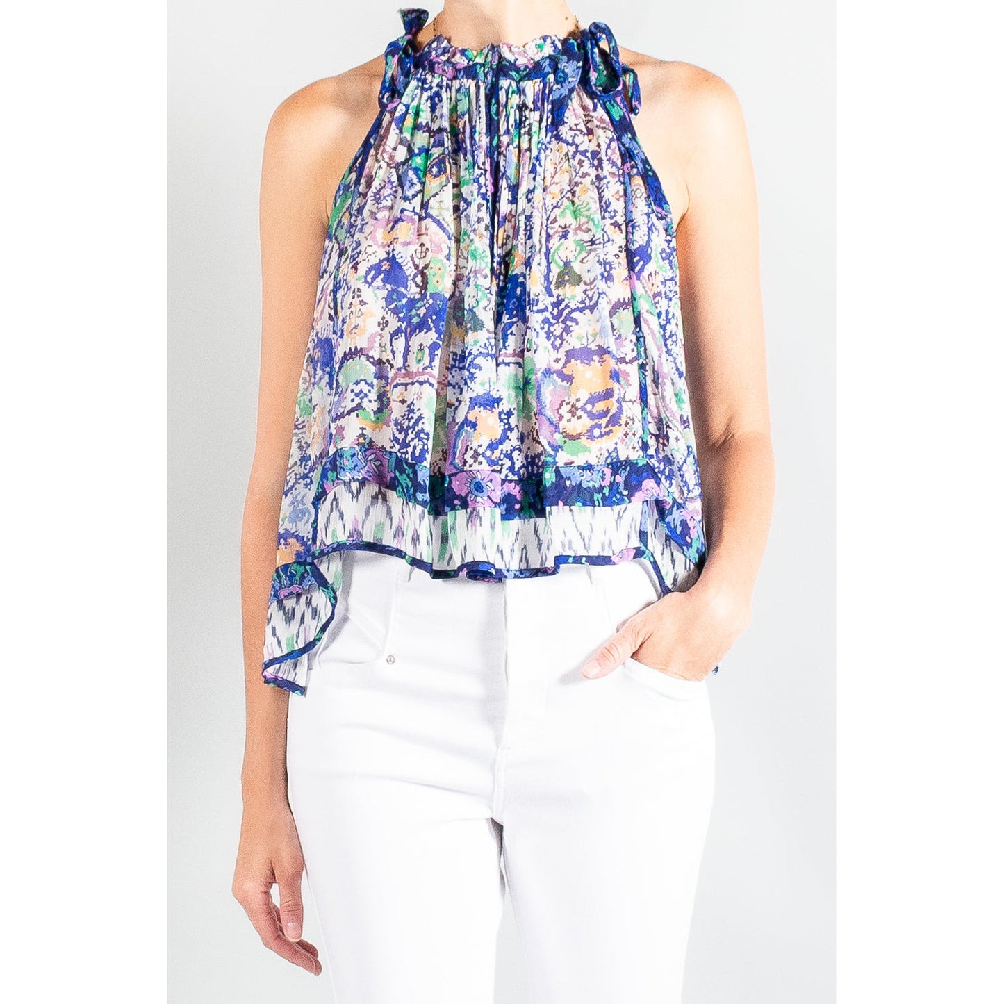 Isabel Marant "Violine" Halter Top in Blue, size 36