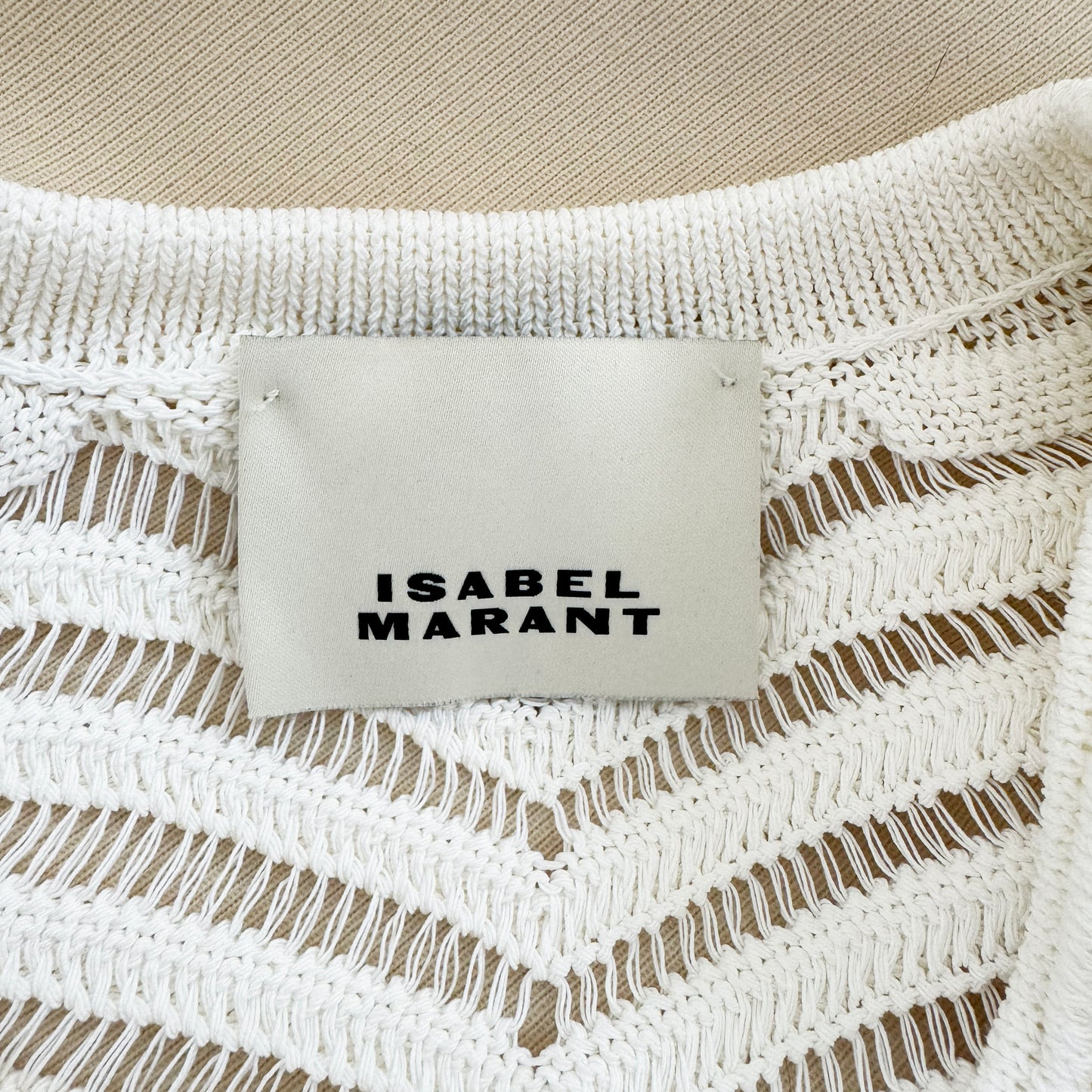 Isabel Marant "Ava" Cotton Crochet Midi Dress in White, size 40 (fits US 4/6)