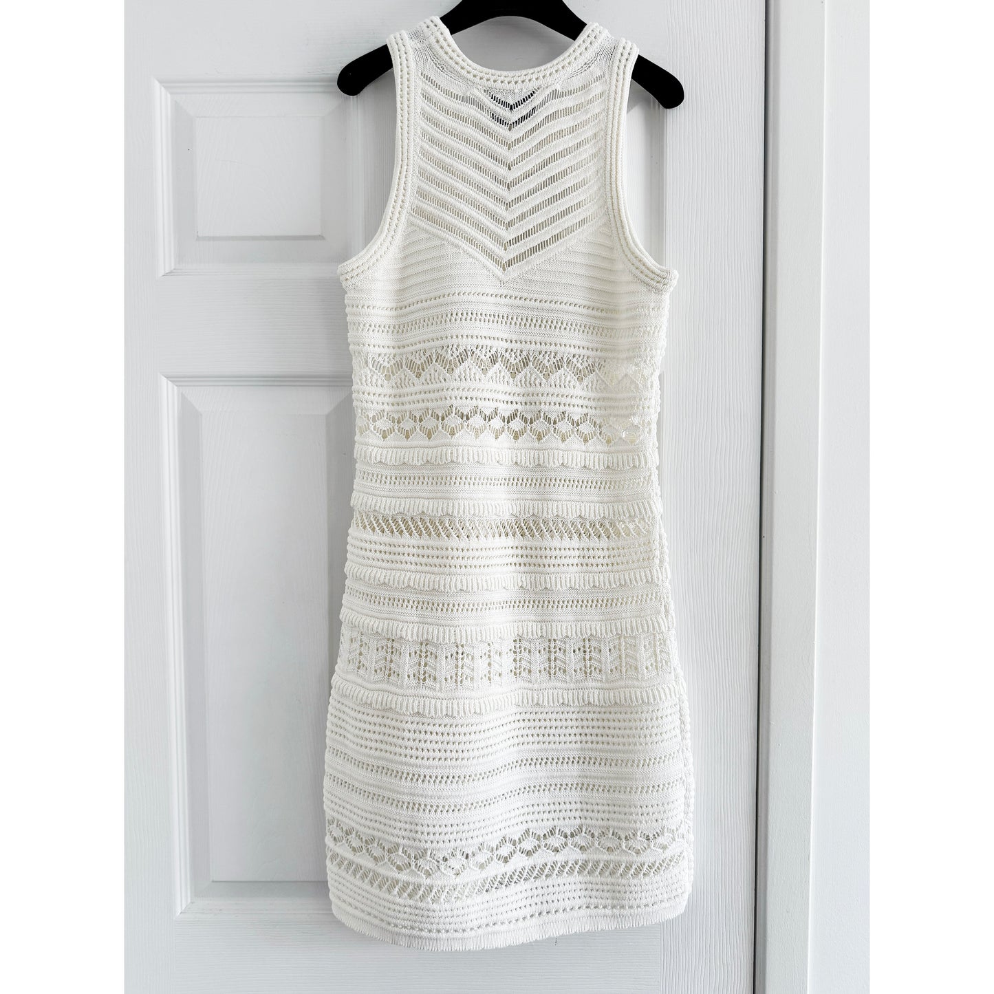 Isabel Marant "Ava" Cotton Crochet Midi Dress in White, size 40 (fits US 4/6)
