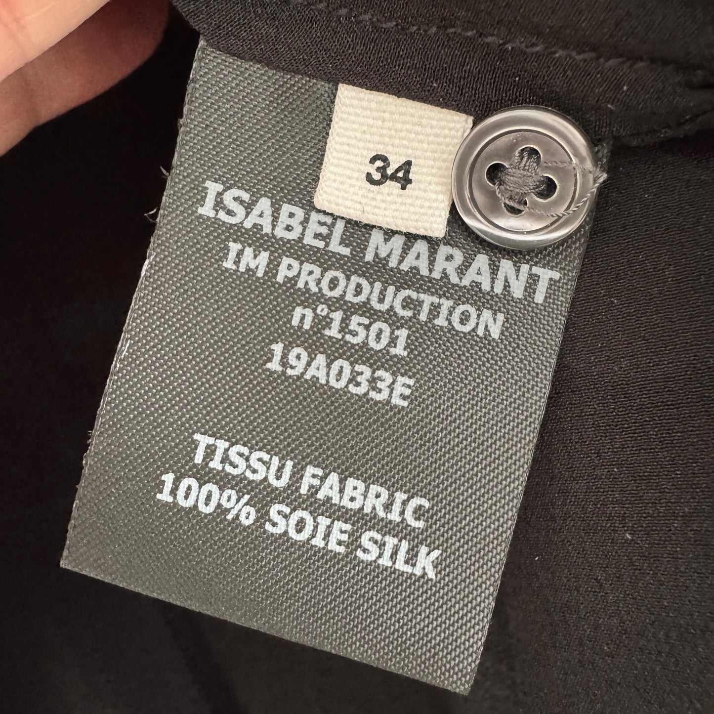 Isabel Marant Etoile "Yoshi" Top in Black, size 34 (XS)
