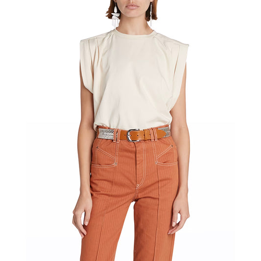 Isabel Marant "Zutti" Tee Shirt in Ecru/Beige, size Small