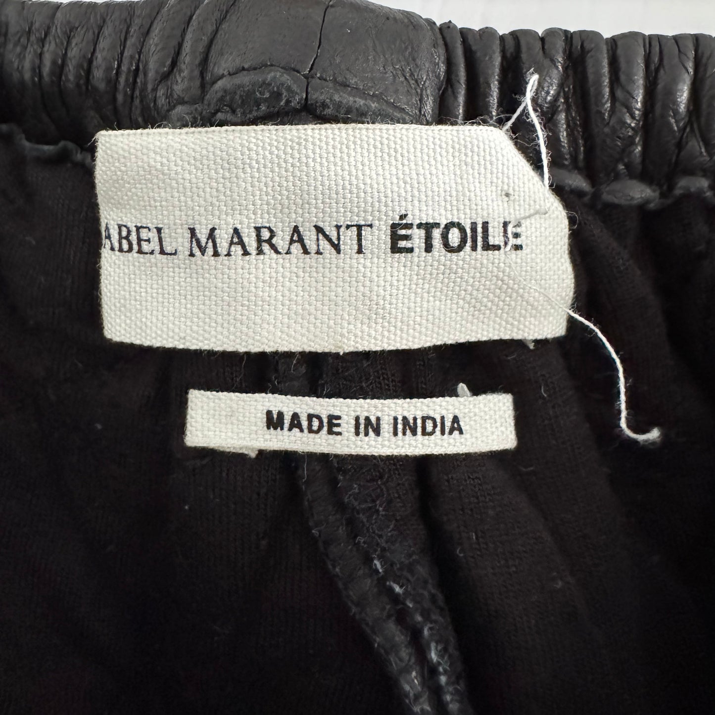 Isabel Marant "Broson" Quilted leather pants in Black, size 40 (fits like size small)