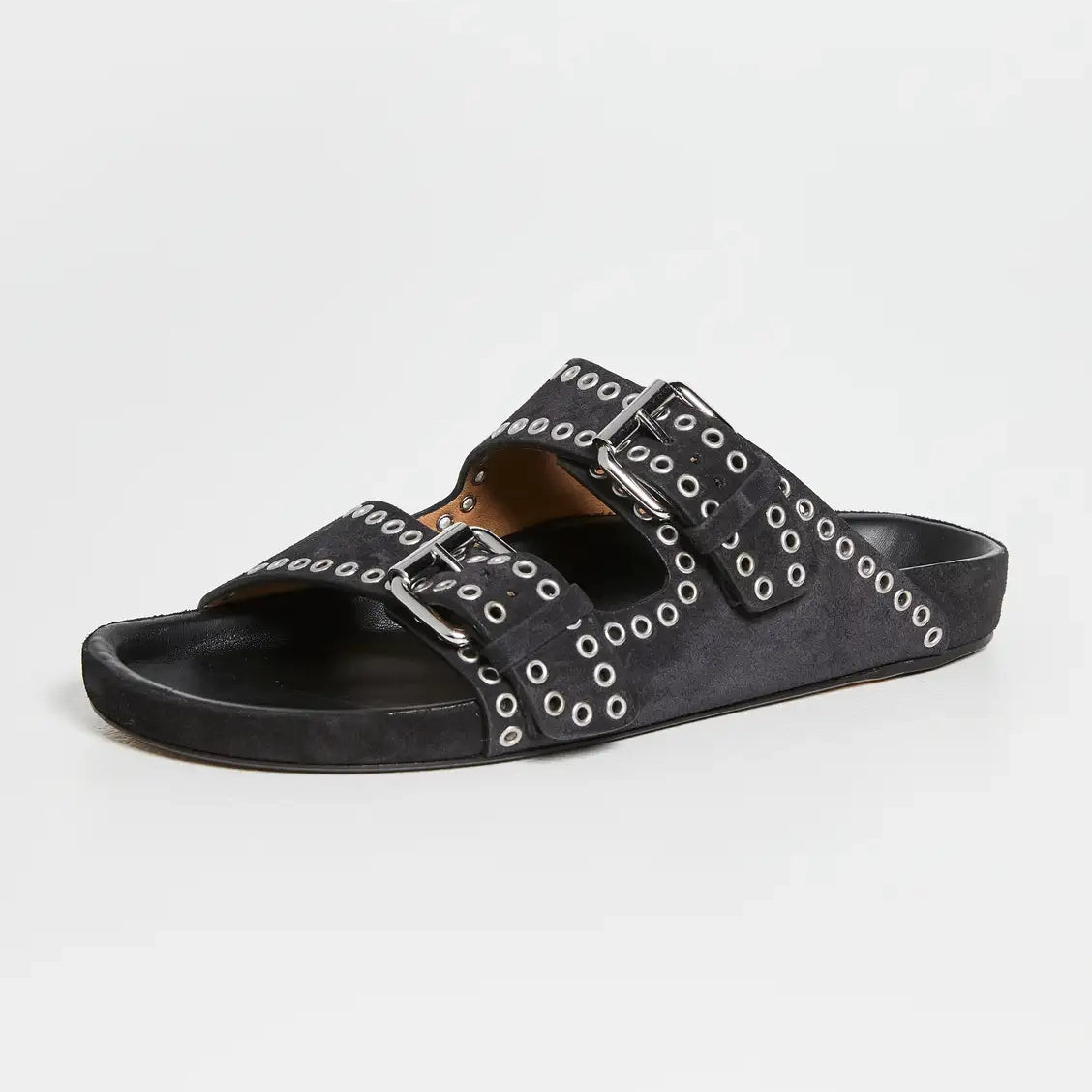 Isabel Marant Lennyo Slides in Faded Black, size 35