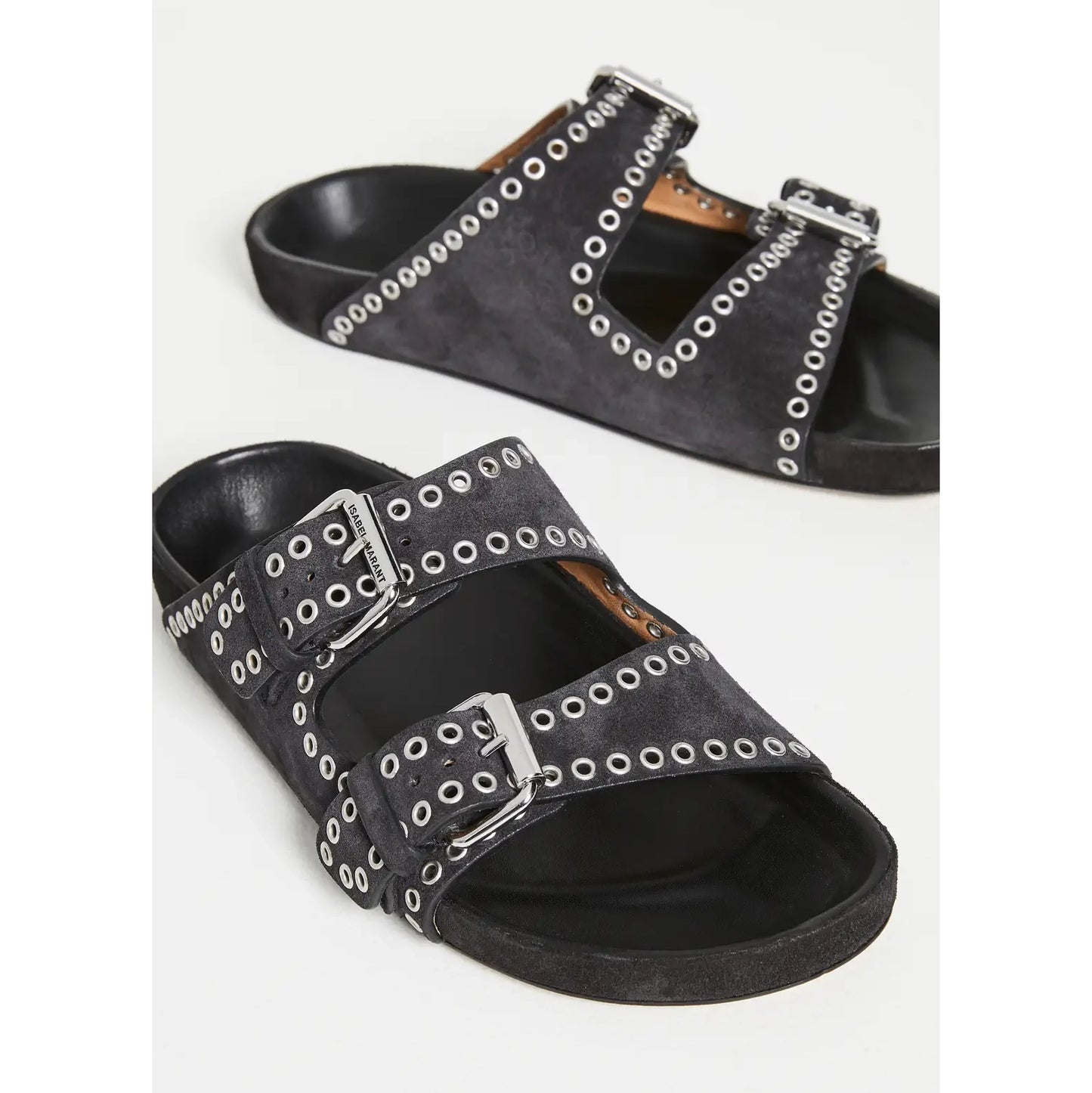 Isabel Marant Lennyo Slides in Faded Black, size 35