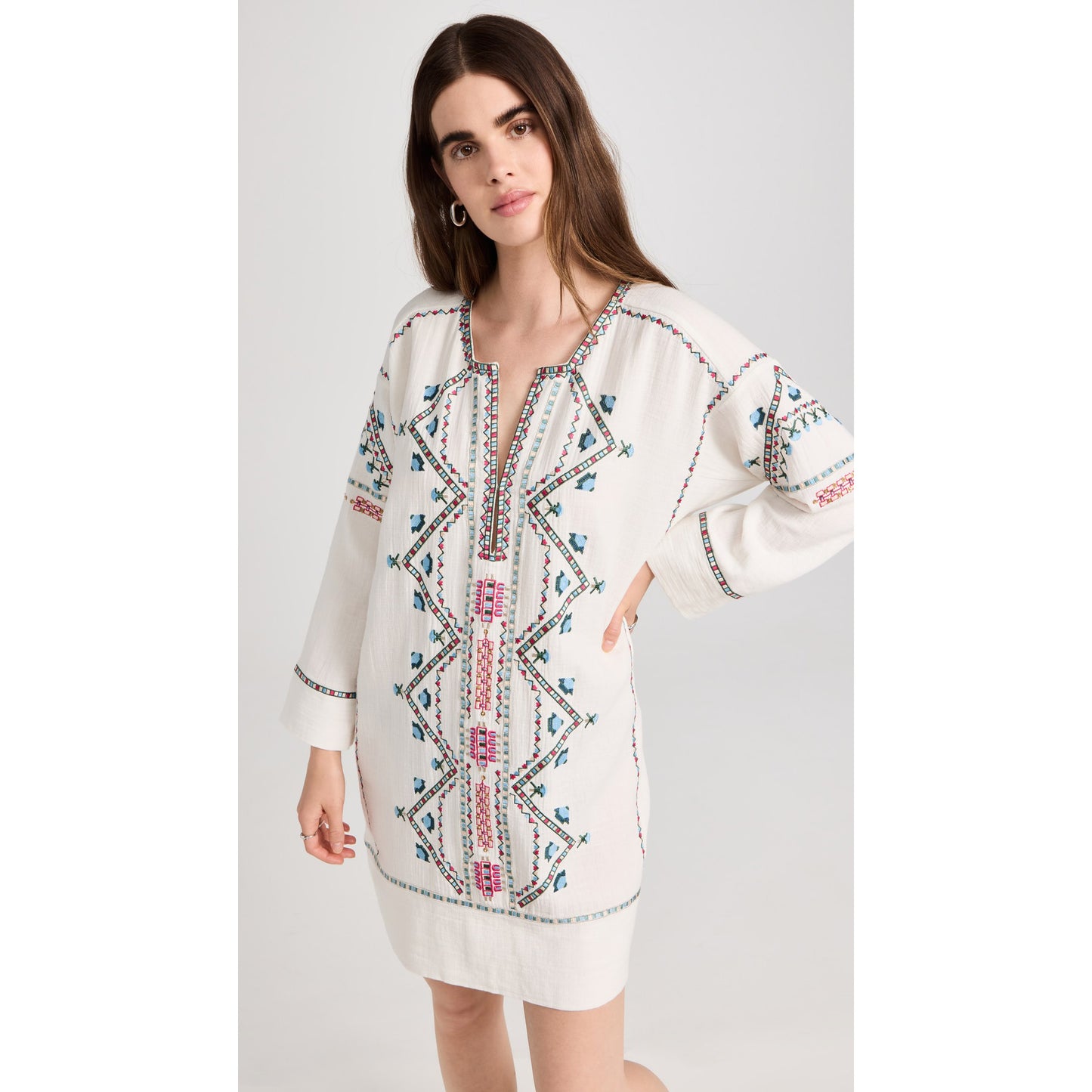 Isabel Marant "Chemsi" Embroidered Dress, size 42 (fits L-XL)