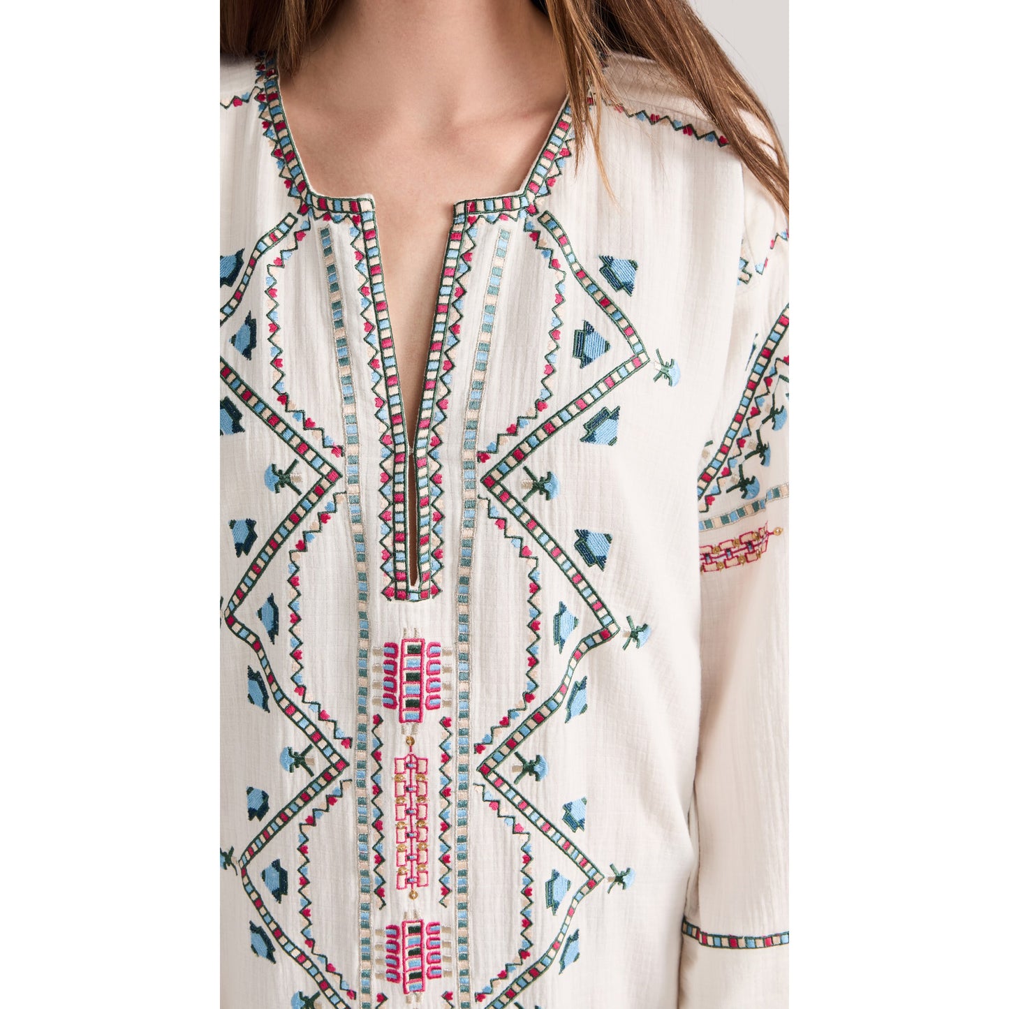 Isabel Marant "Chemsi" Embroidered Dress, size 42 (fits L-XL)