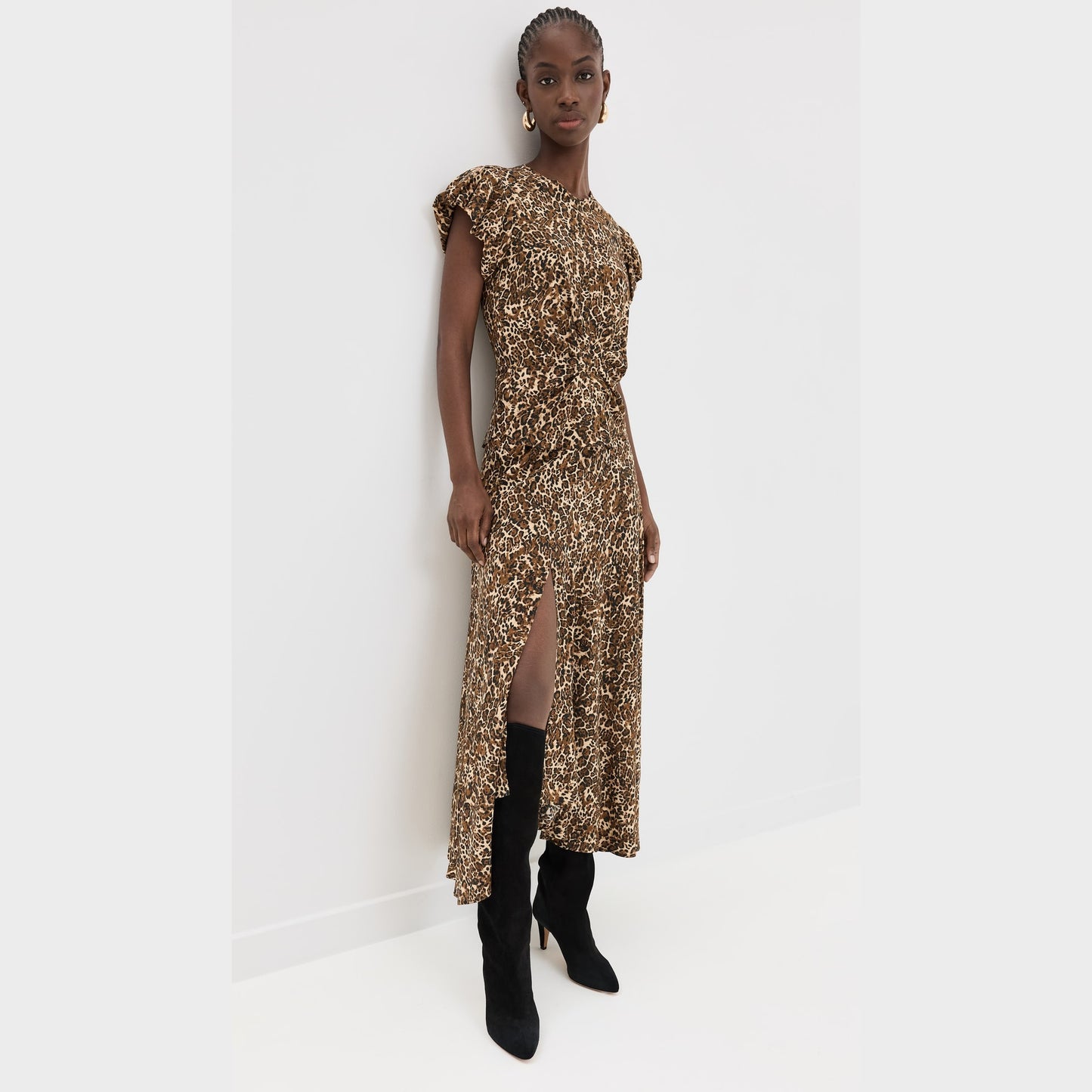 Isabel Marant "Sakura" Leopard Printed Silk Skirt, size 38 (fits size 4)