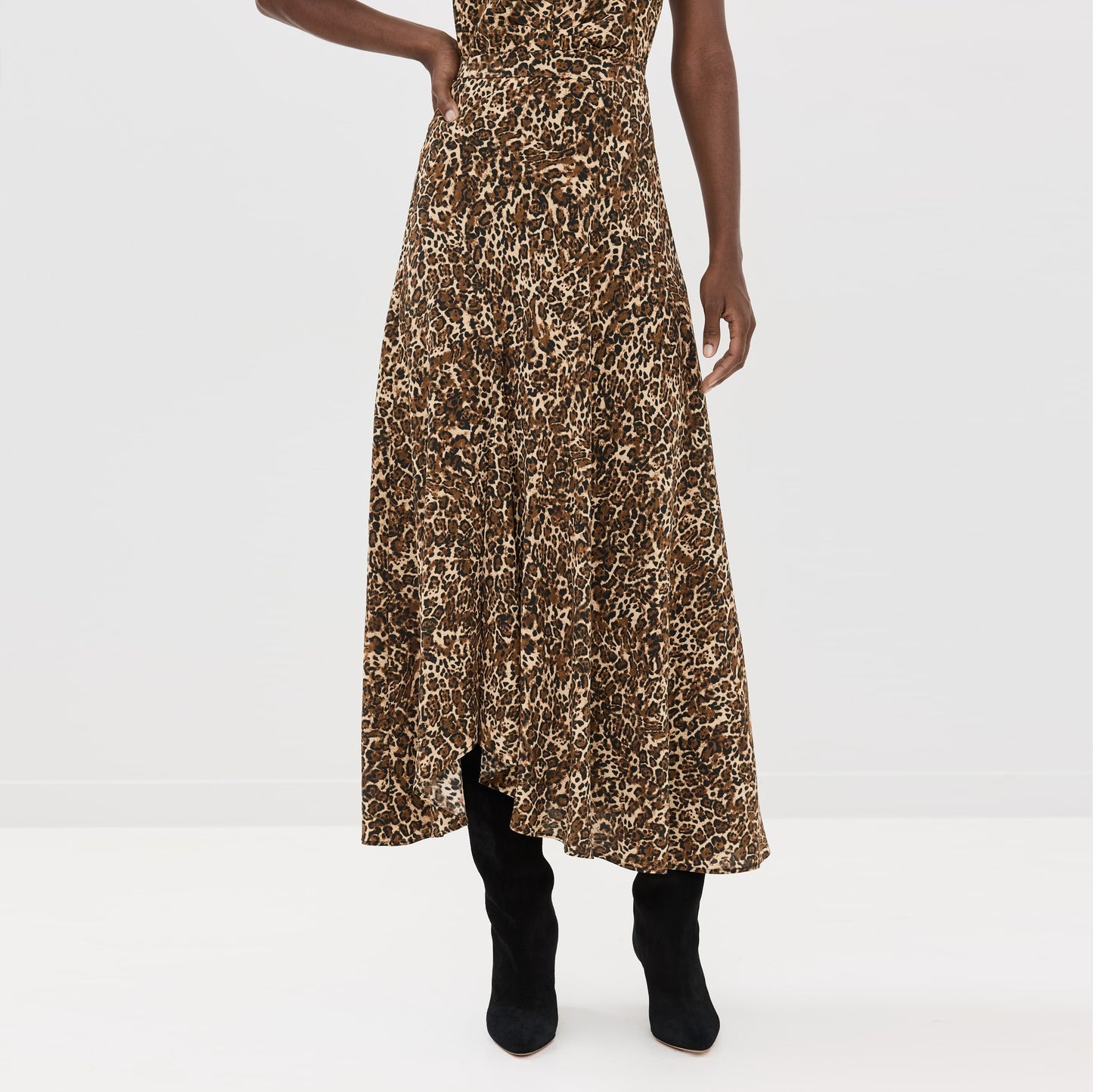 Isabel Marant "Sakura" Leopard Printed Silk Skirt, size 38 (fits size 4)