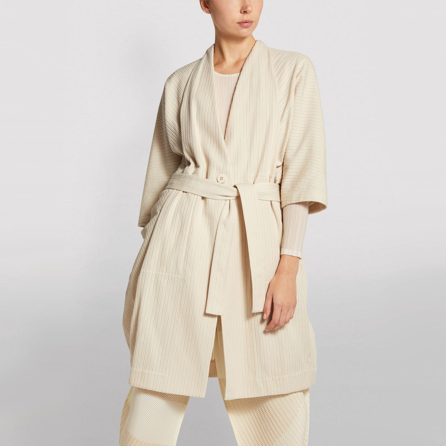 Issey Miyake Sashiko Wrap Kimono Jacket taille « 2 » s’adapte à M à XL