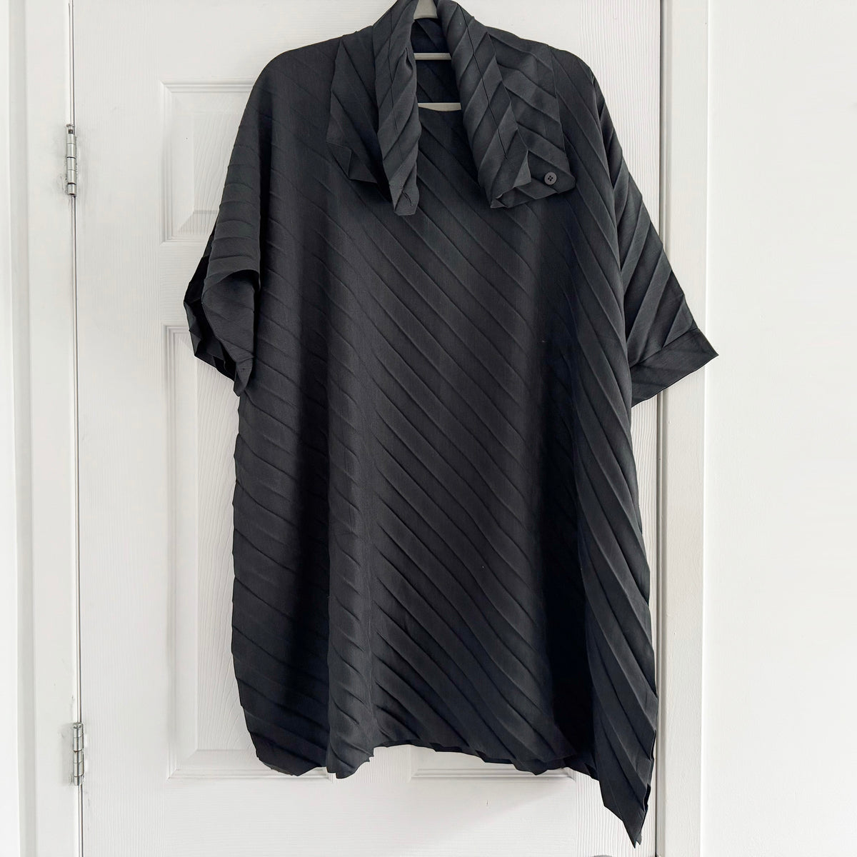 Issey Miyake Cauliflower Pleated Minidress in Grey, One size Only