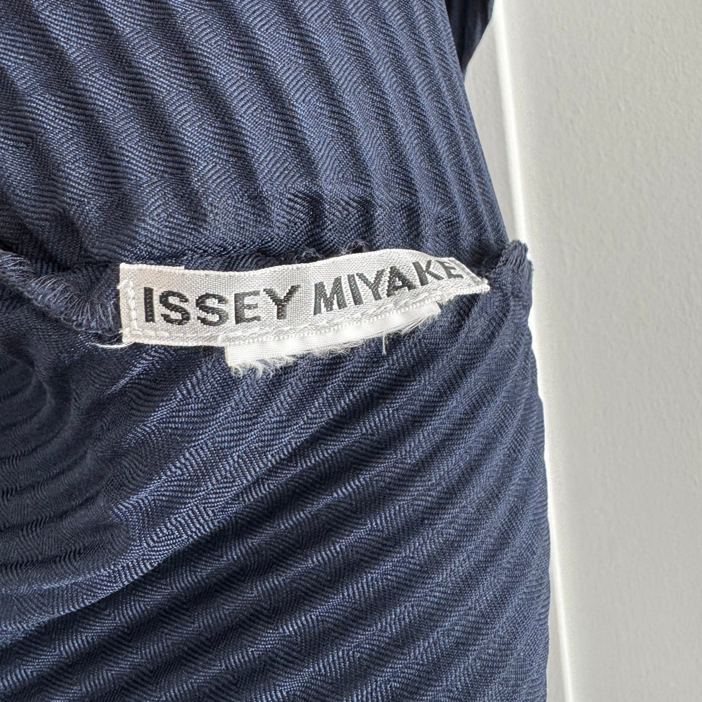 Issey Miyake "Swell" Pleated Jacket in Navy (O/S)