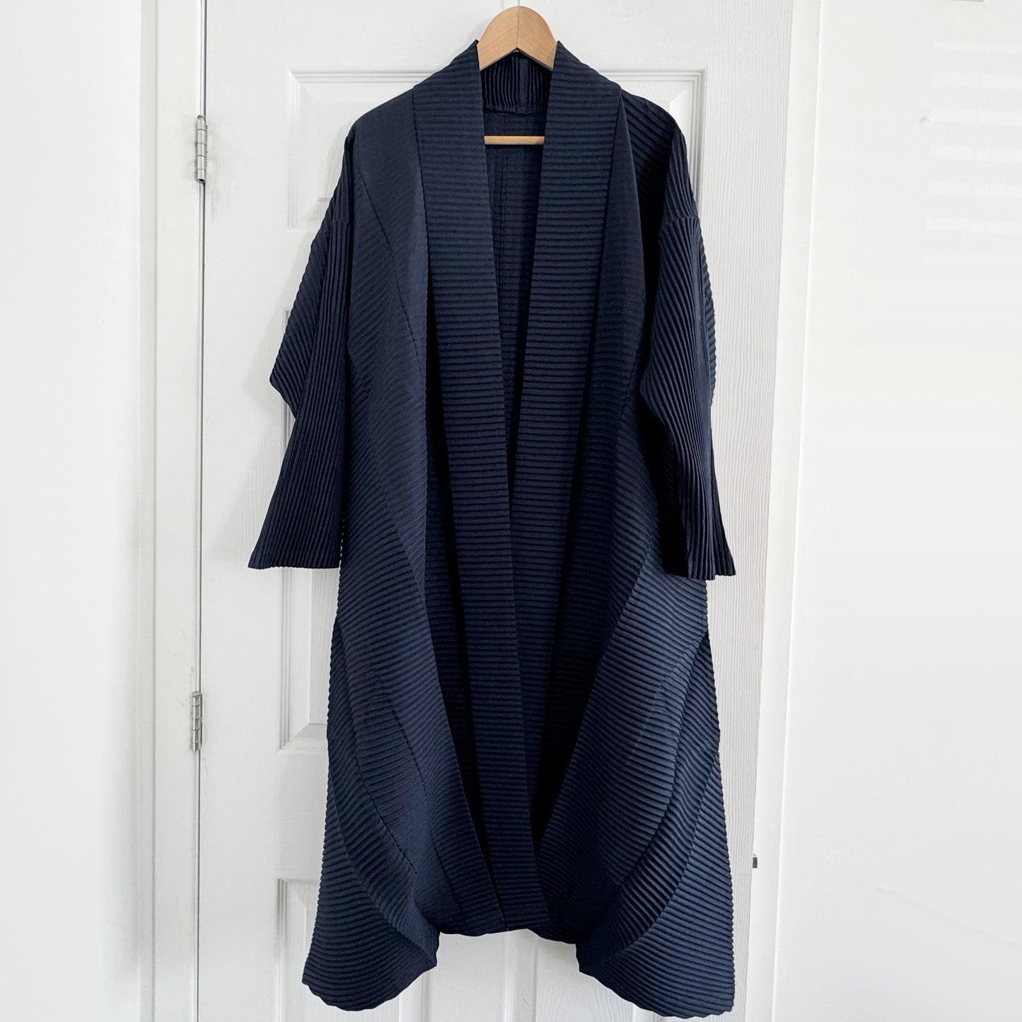 Issey Miyake "Swell" Pleated Jacket in Navy (O/S)