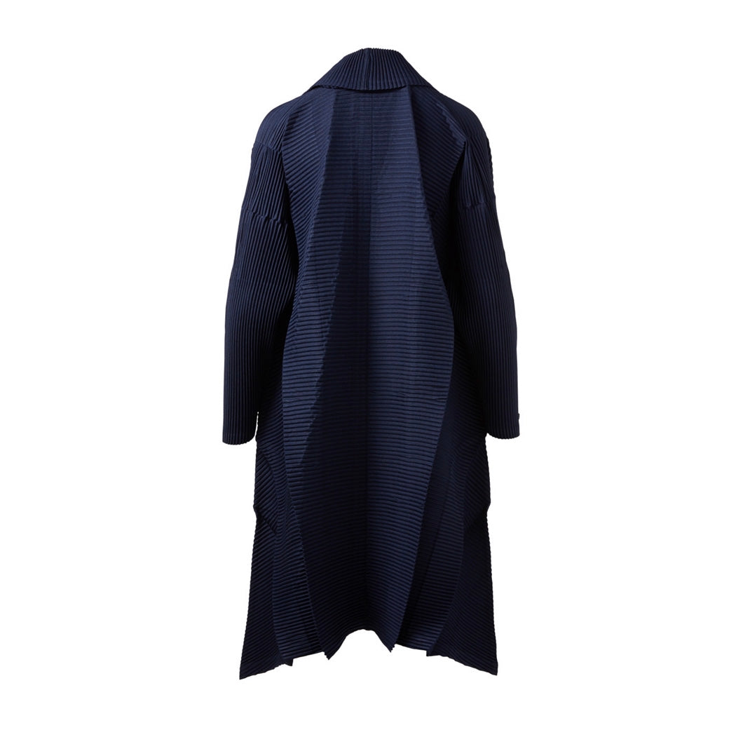 Issey Miyake "Swell" Pleated Jacket in Navy (O/S)