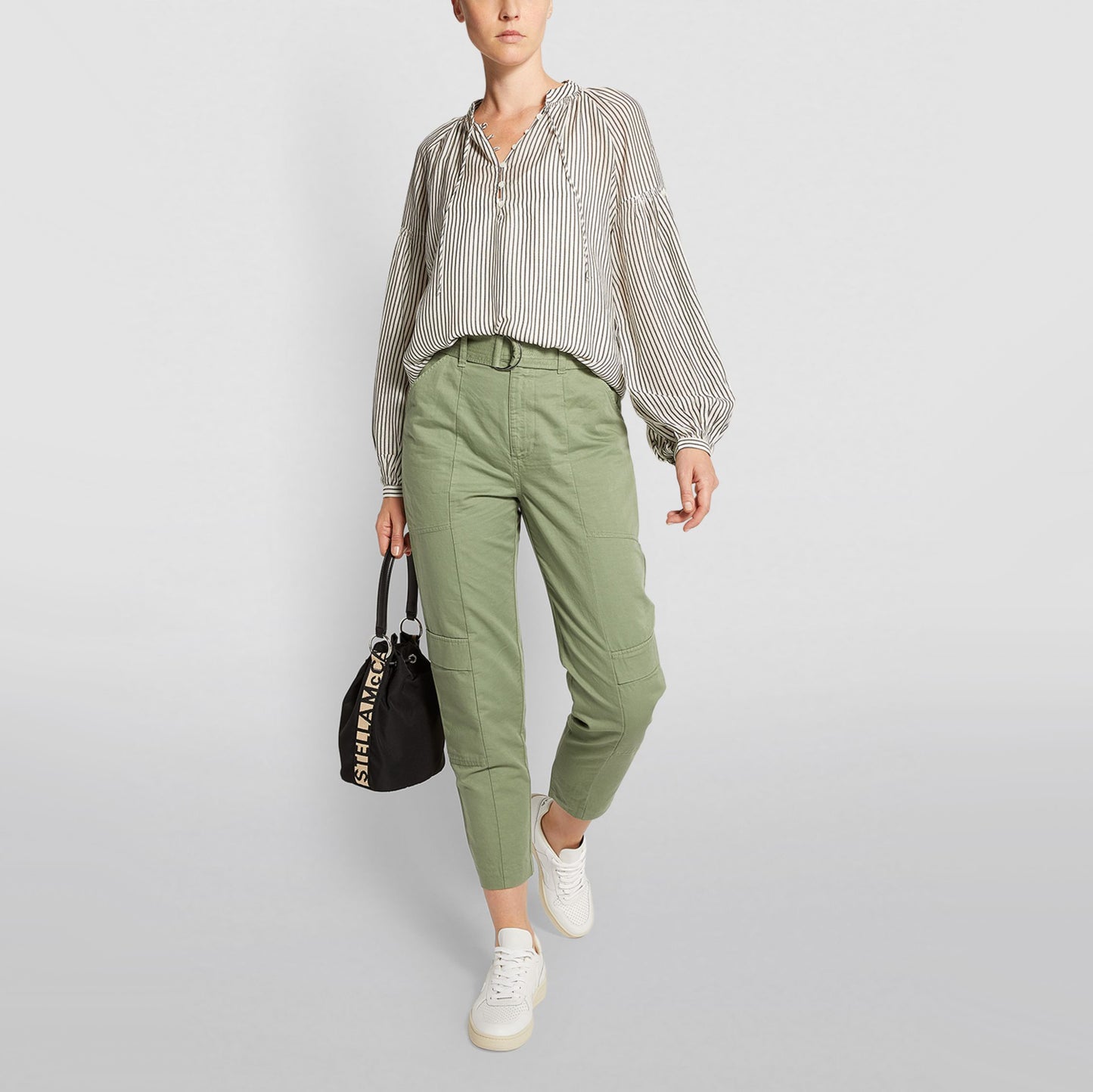 J Brand "Athena" Cotton/Linen Cargo Pant in Green, size 32