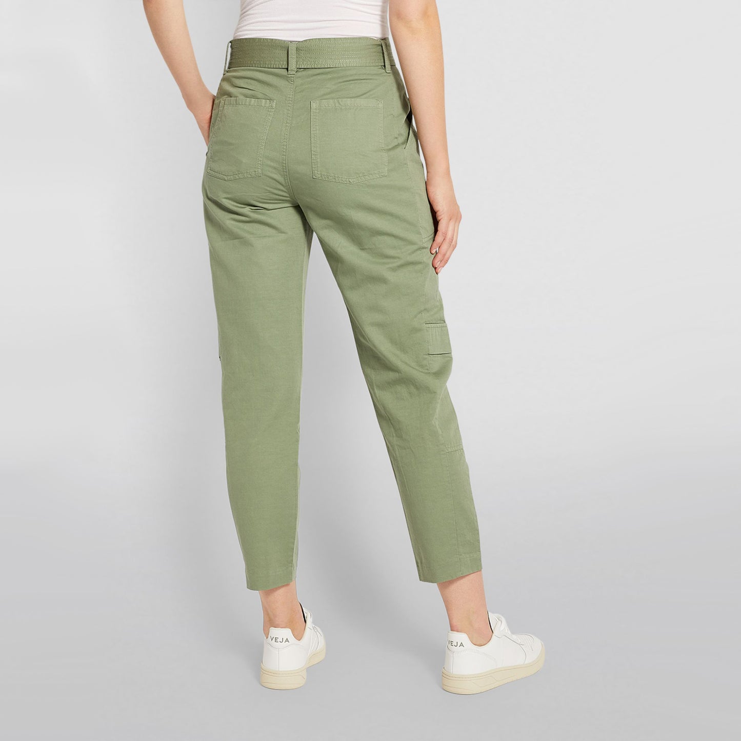 J Brand "Athena" Cotton/Linen Cargo Pant in Green, size 32