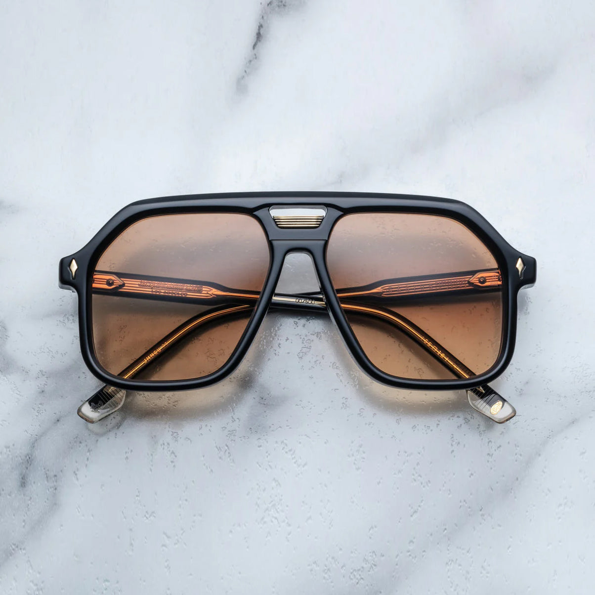 Jacques Marie Mage "Casius" Sunglasses in "Beluga" Black