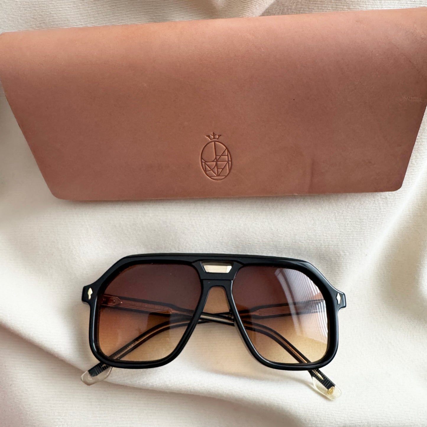 Jacques Marie Mage "Casius" Sunglasses in "Beluga" Black