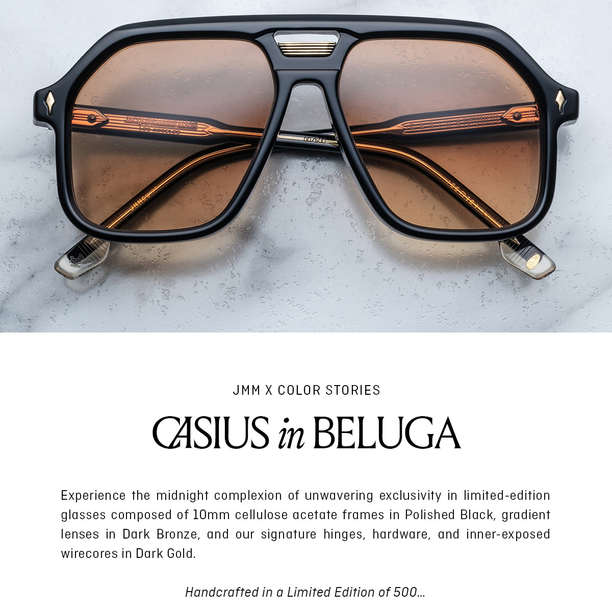 Jacques Marie Mage "Casius" Sunglasses in "Beluga" Black