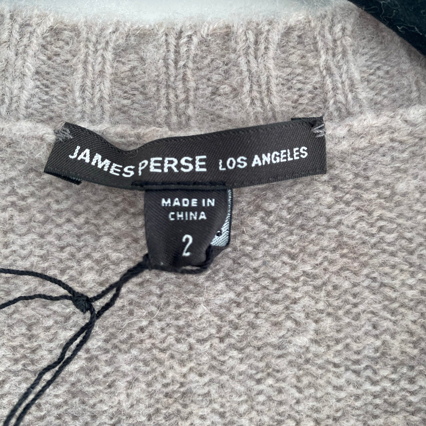 James Perse Crossover Front Cashmere Sweater, size "2" (Medium ish)