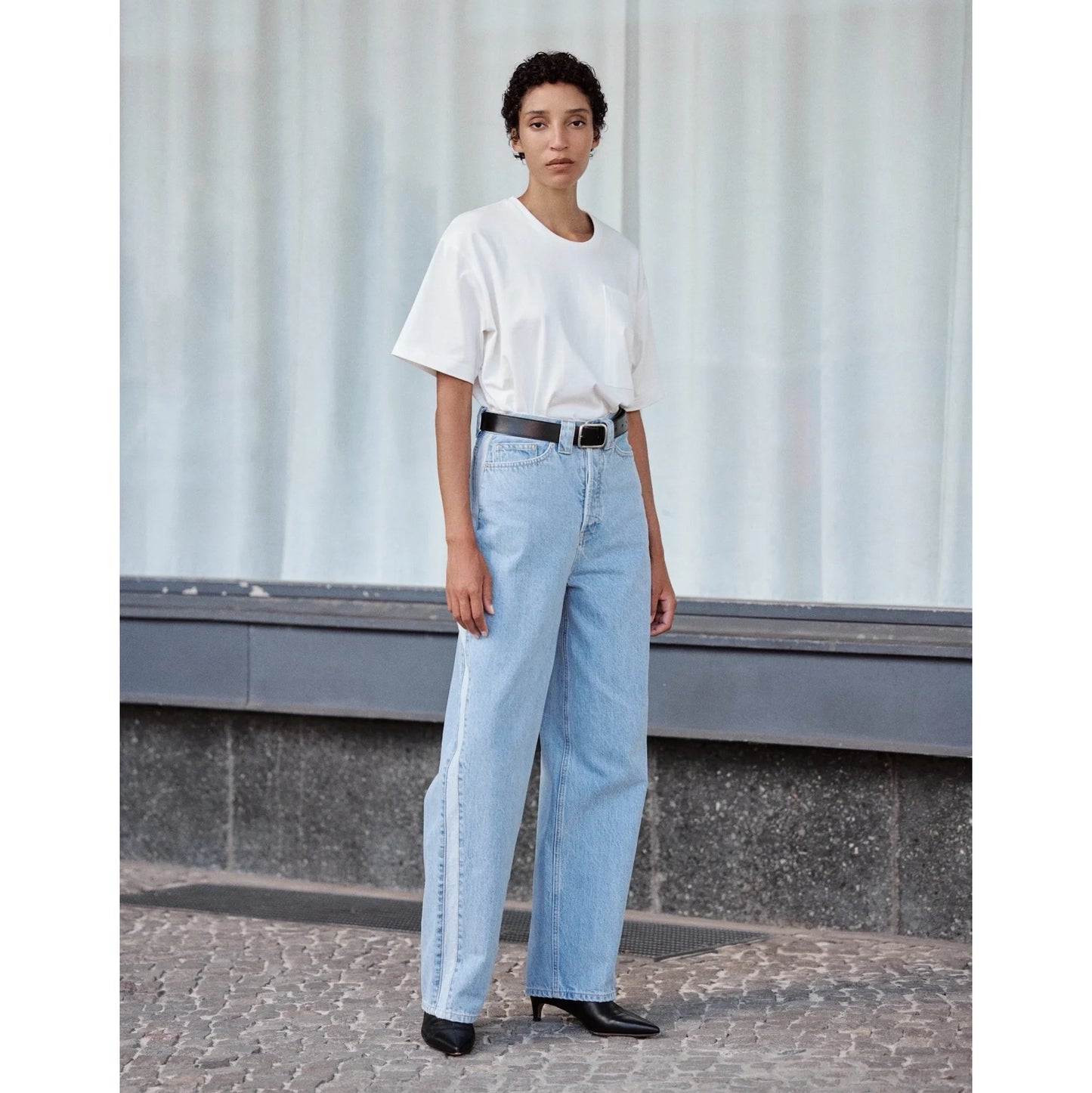 James Street Track Jean in Faded Blue, size 28