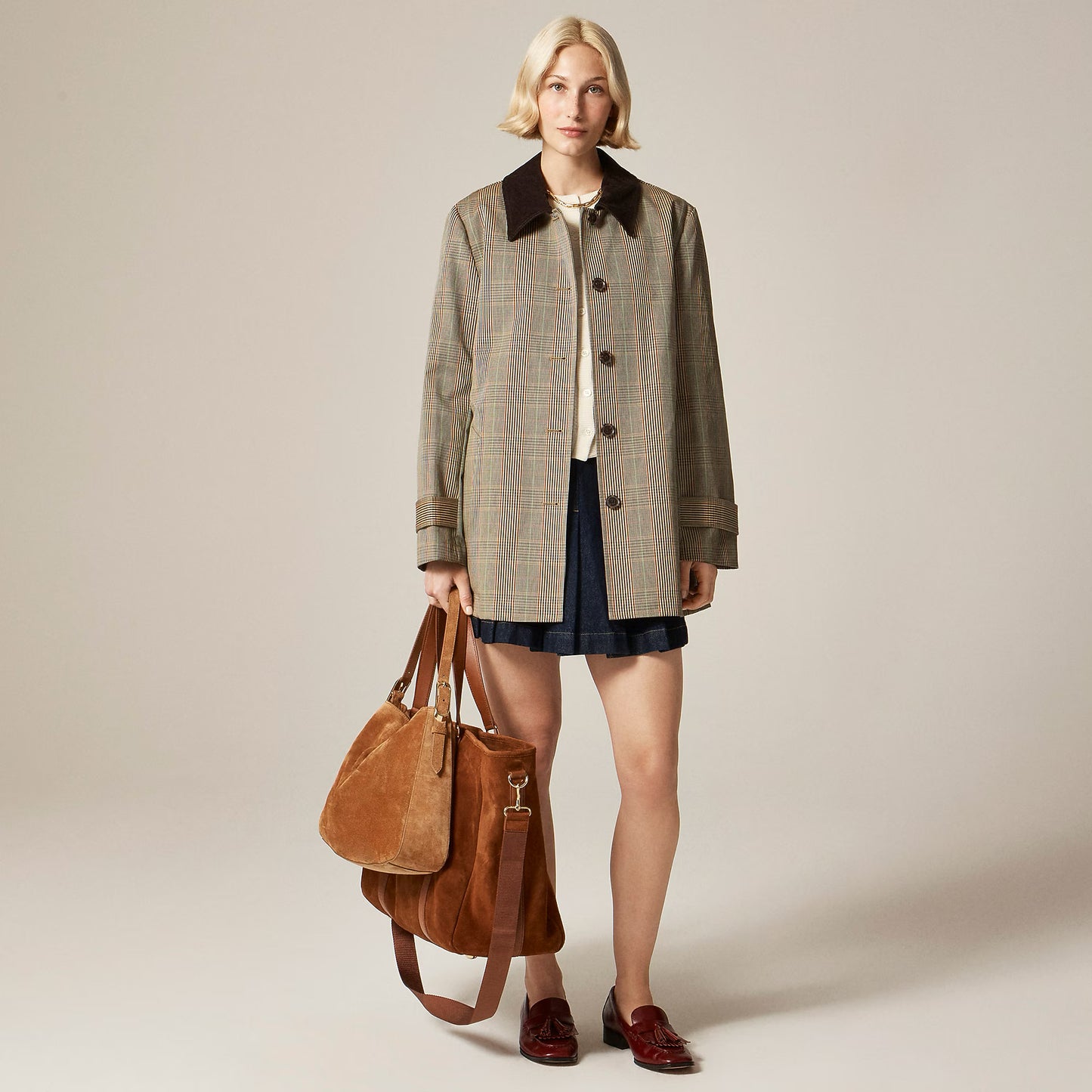 J. Crew Double-faced Cotton "Barn Jacket" in Plaid, size Small