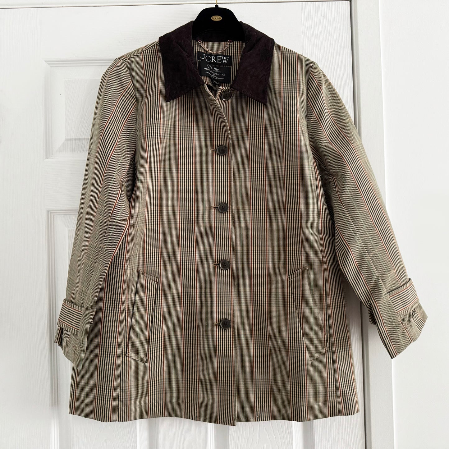 J. Crew Double-faced Cotton "Barn Jacket" in Plaid, size Small