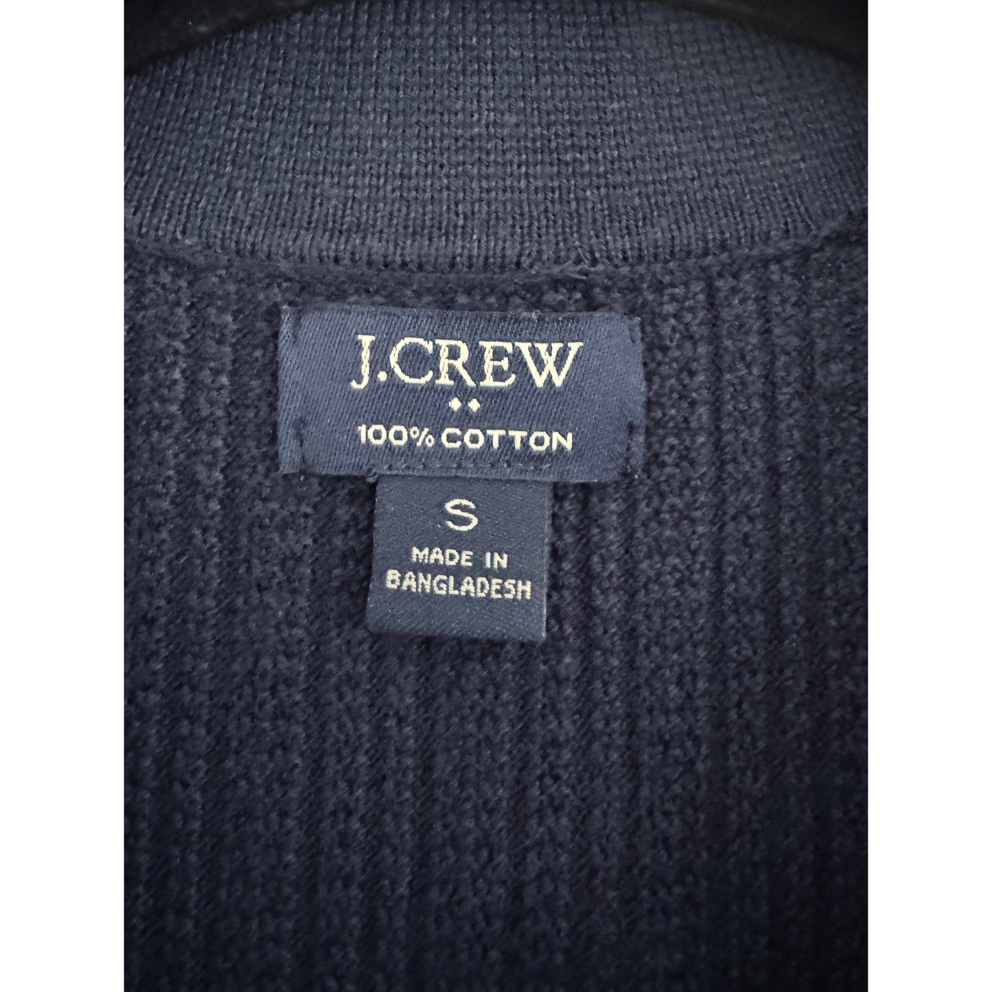 MENS J. Crew Polo Neck Knit Top in Navy, size Small