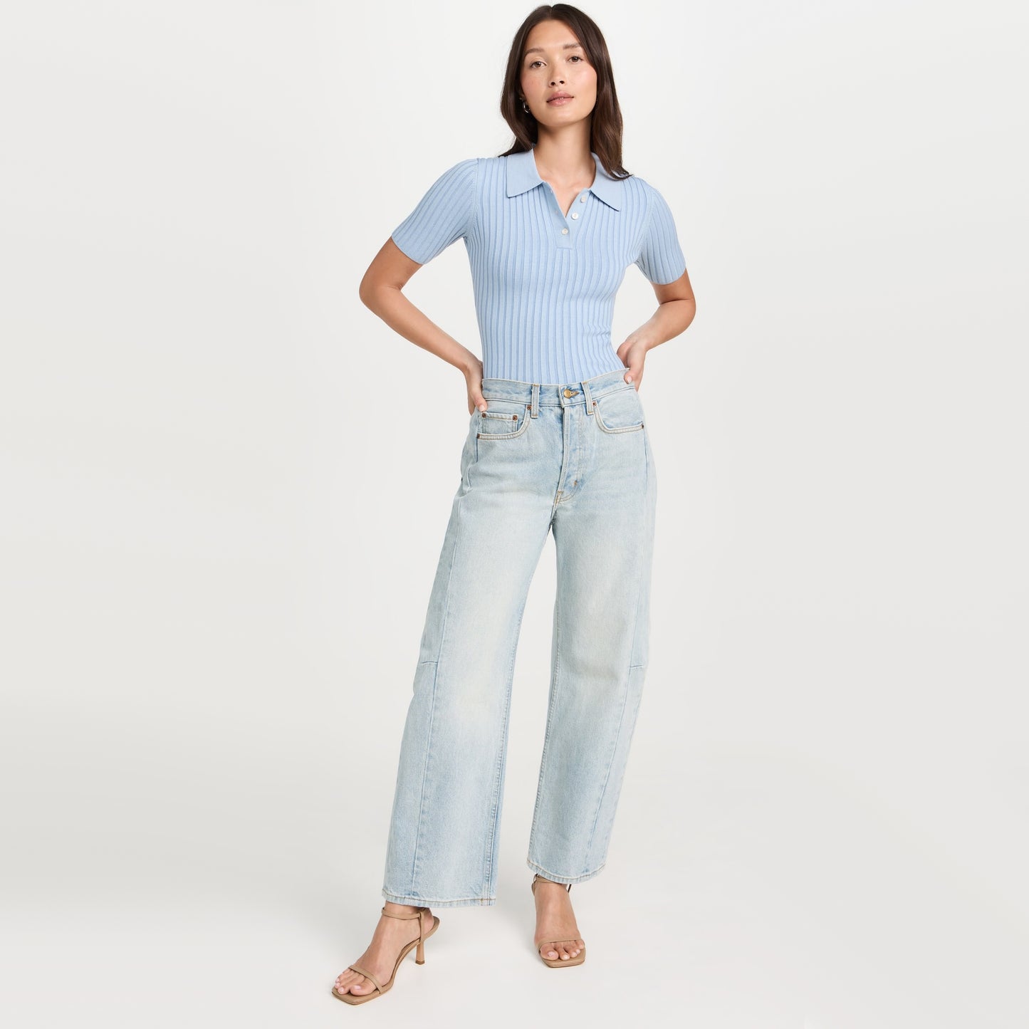 B-Sides Slim Lasso Jean in Light Vintage Blue, size 26