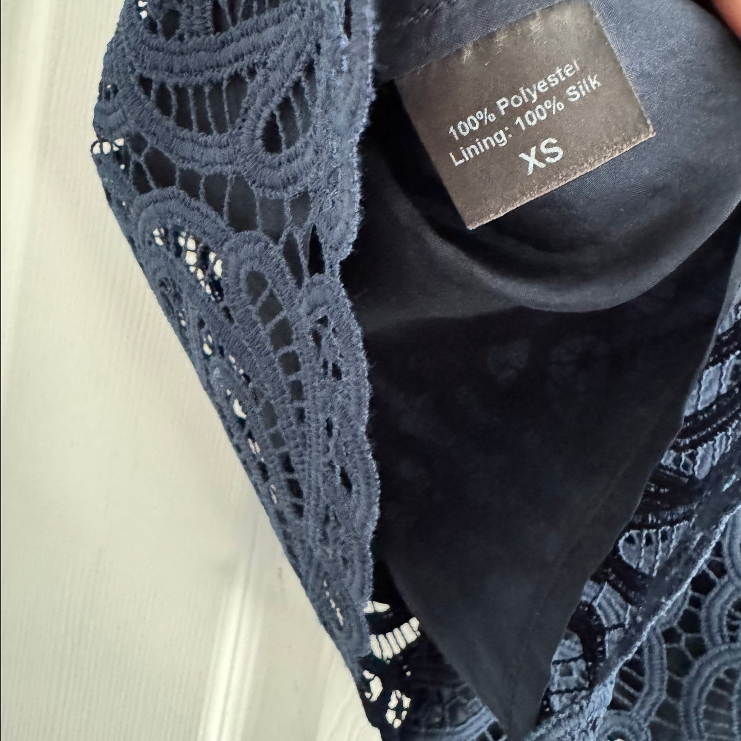 Jenni Kayne Sleeveless Navy Lace Top, size XS