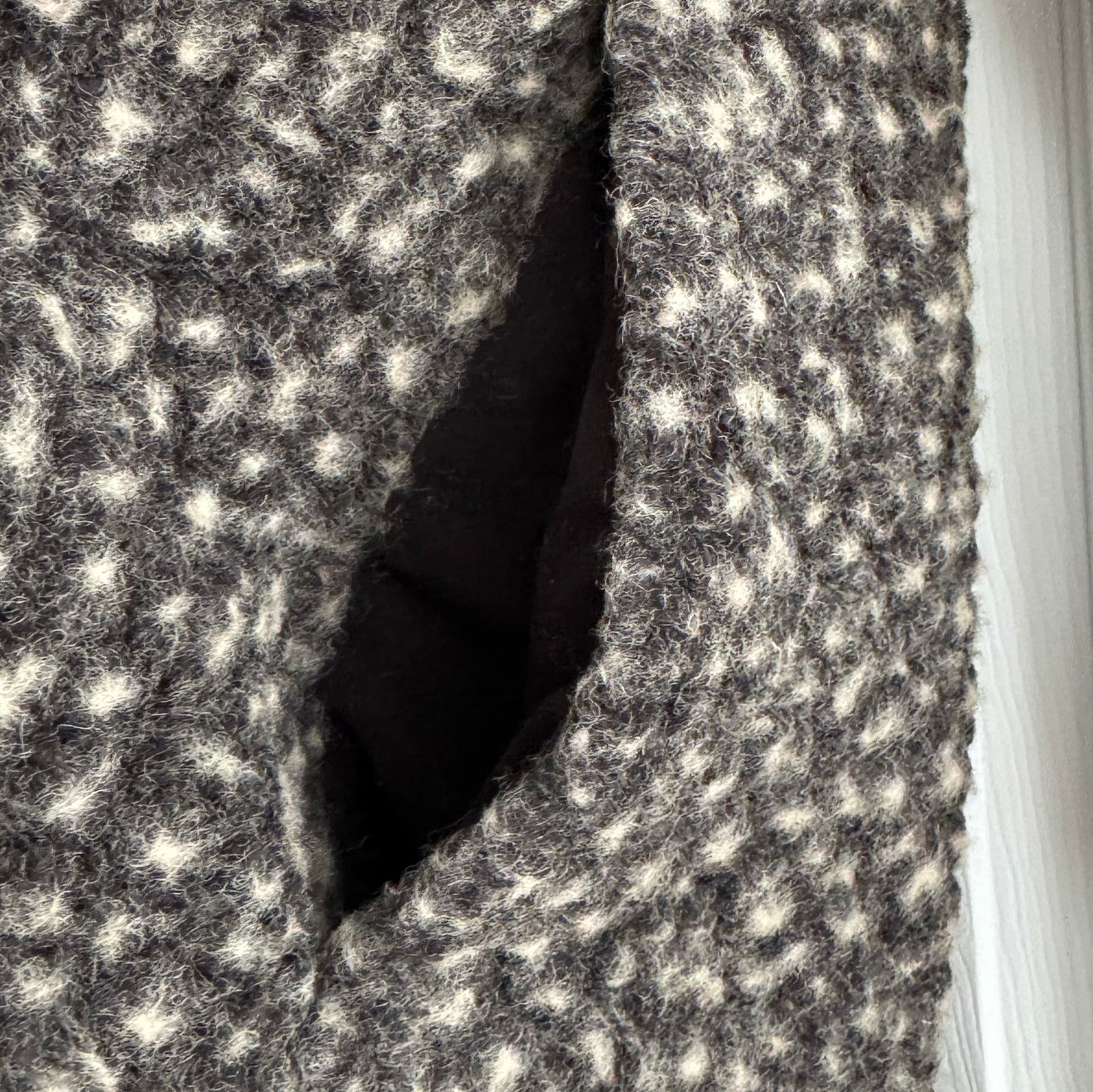 Jeremy Liang Speckled Grey Coat, size Medium