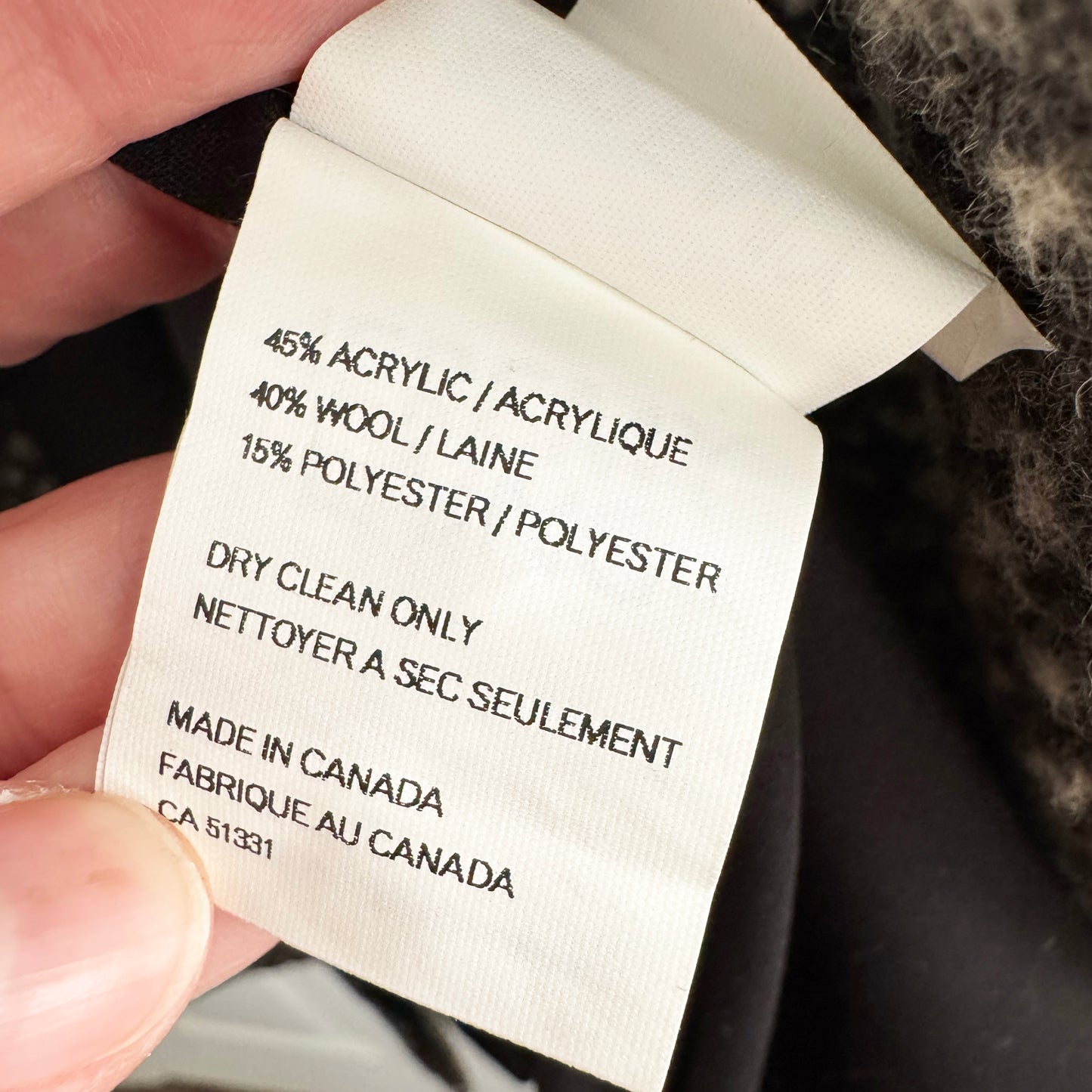 Jeremy Liang Speckled Grey Coat, size Medium