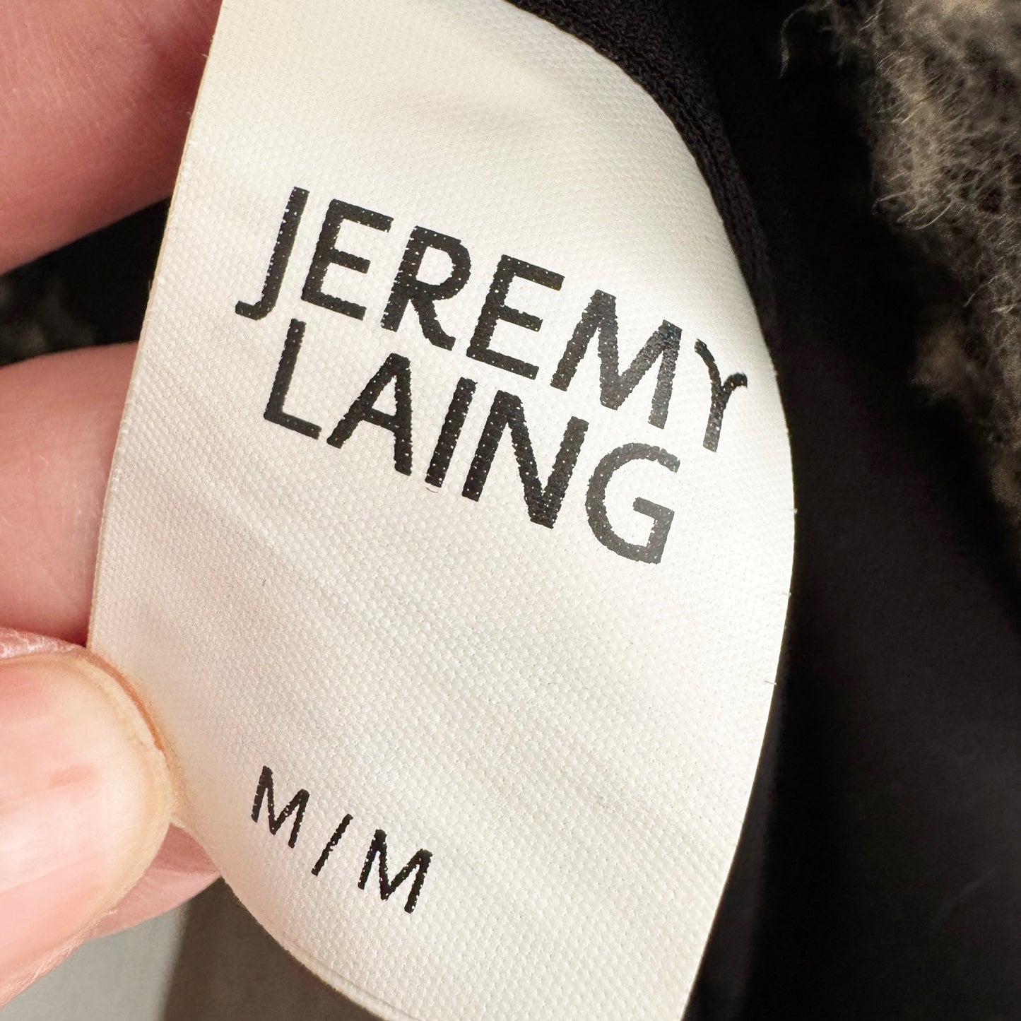 Jeremy Liang Speckled Grey Coat, size Medium