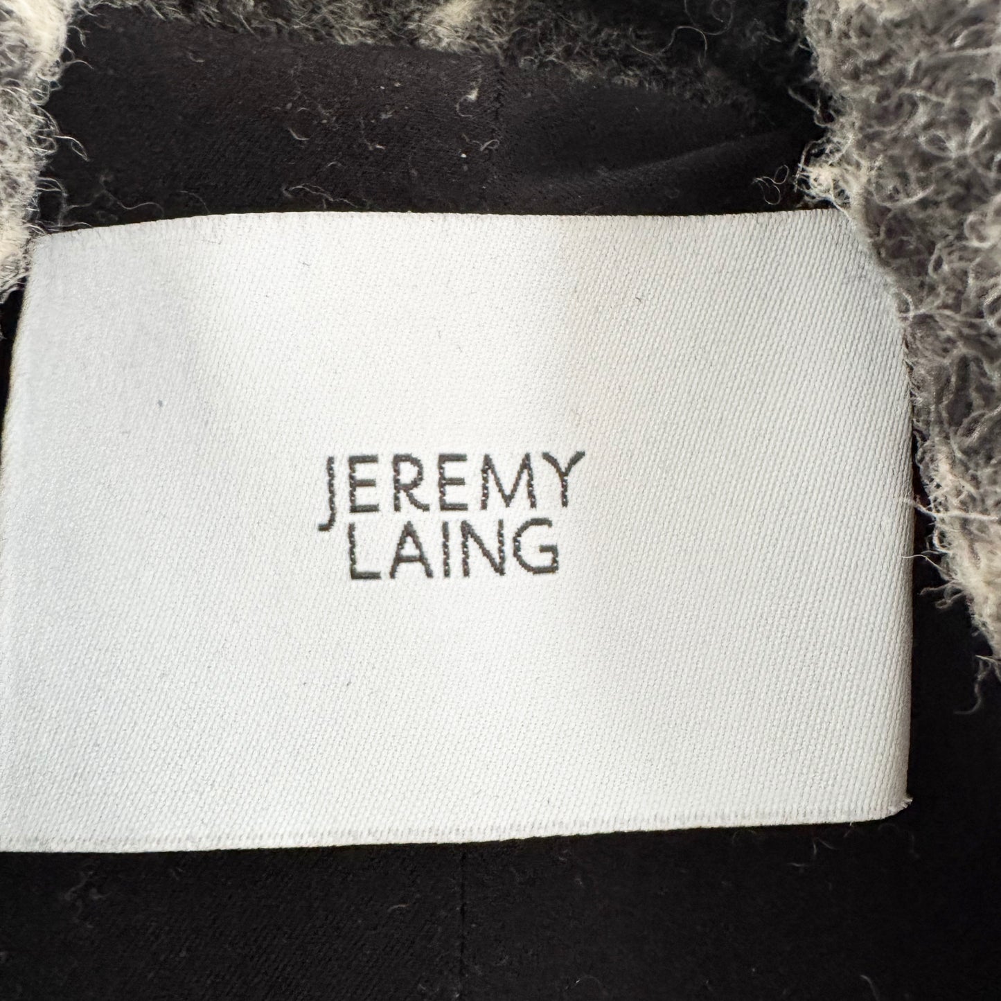 Jeremy Liang Speckled Grey Coat, size Medium