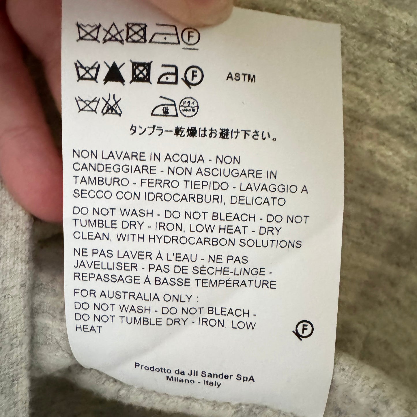 Jil Sander Grey Wool Felt Top, size 36 (fits like US 4/6)