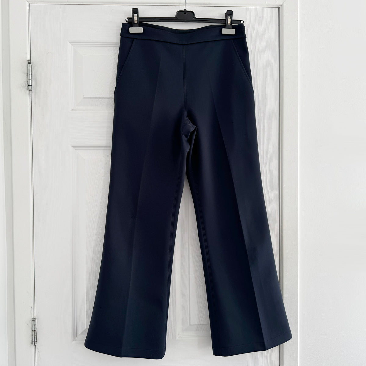 Jil Sander Cropped Scuba Pants in Navy, size 38