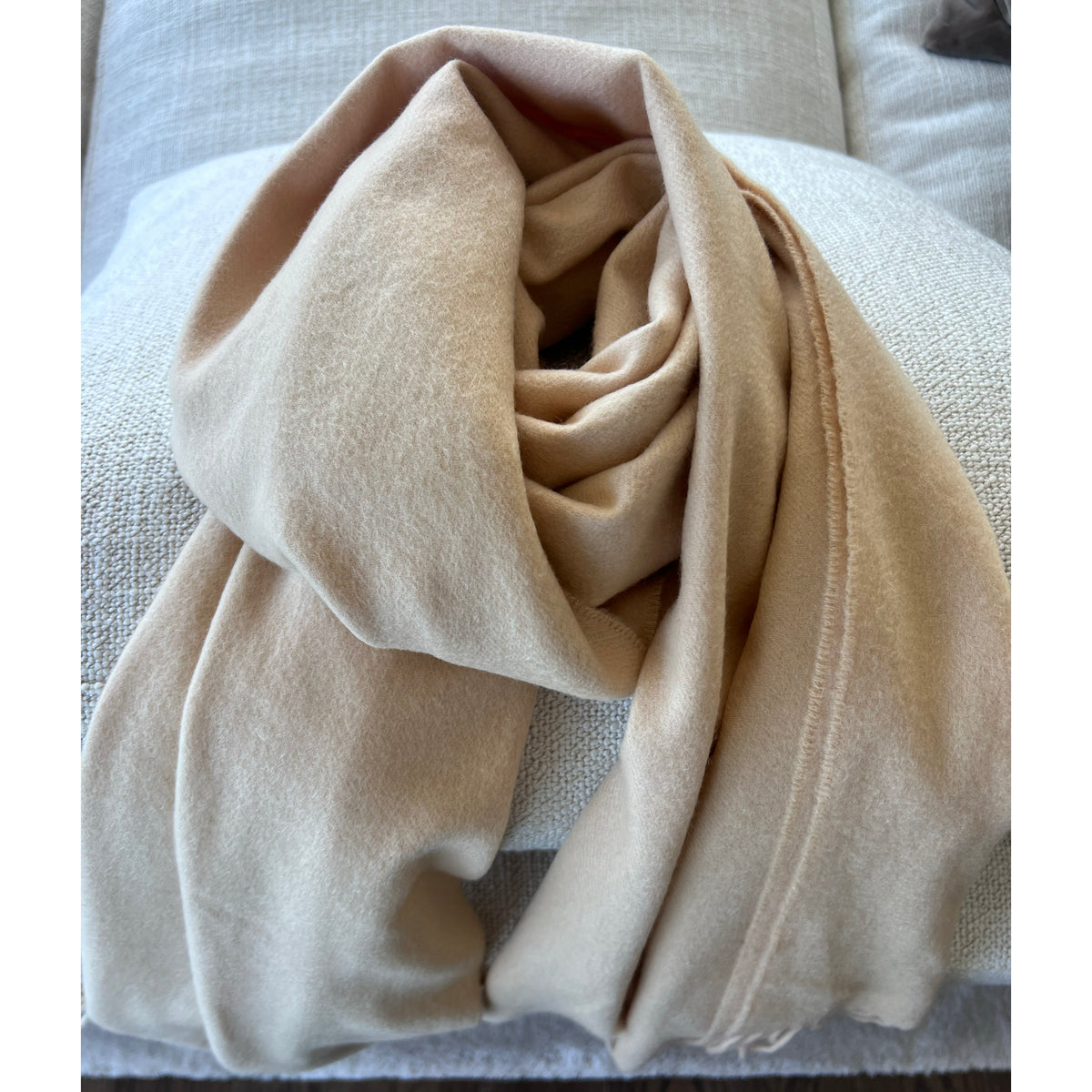 Johnston's of Elgin Cashmere Scarf in Beige
