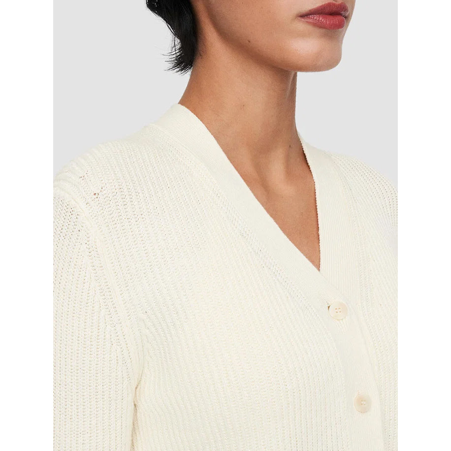 Joseph Linen Blend Cardigan in Ivory, size Small