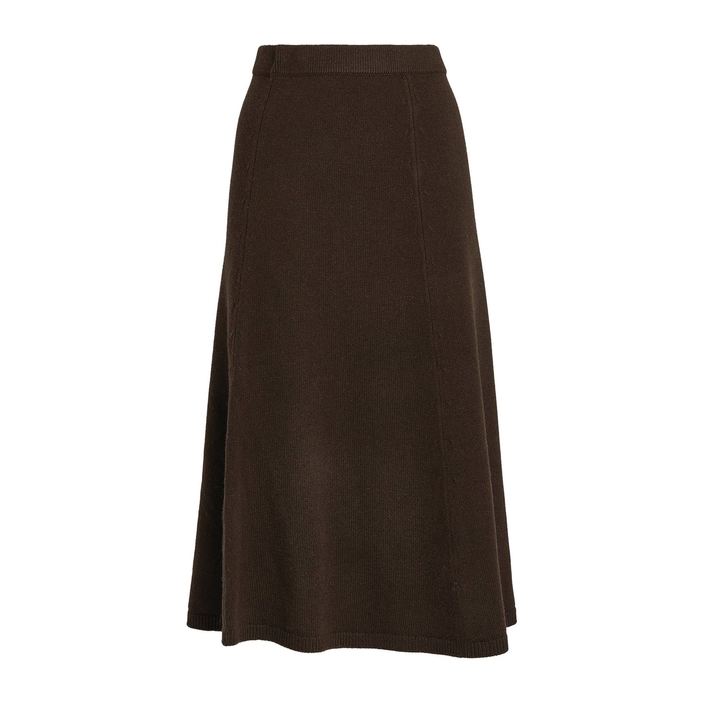 Joseph Wool Knit Midi Skirt in Brown, size XL (fits L/XL)