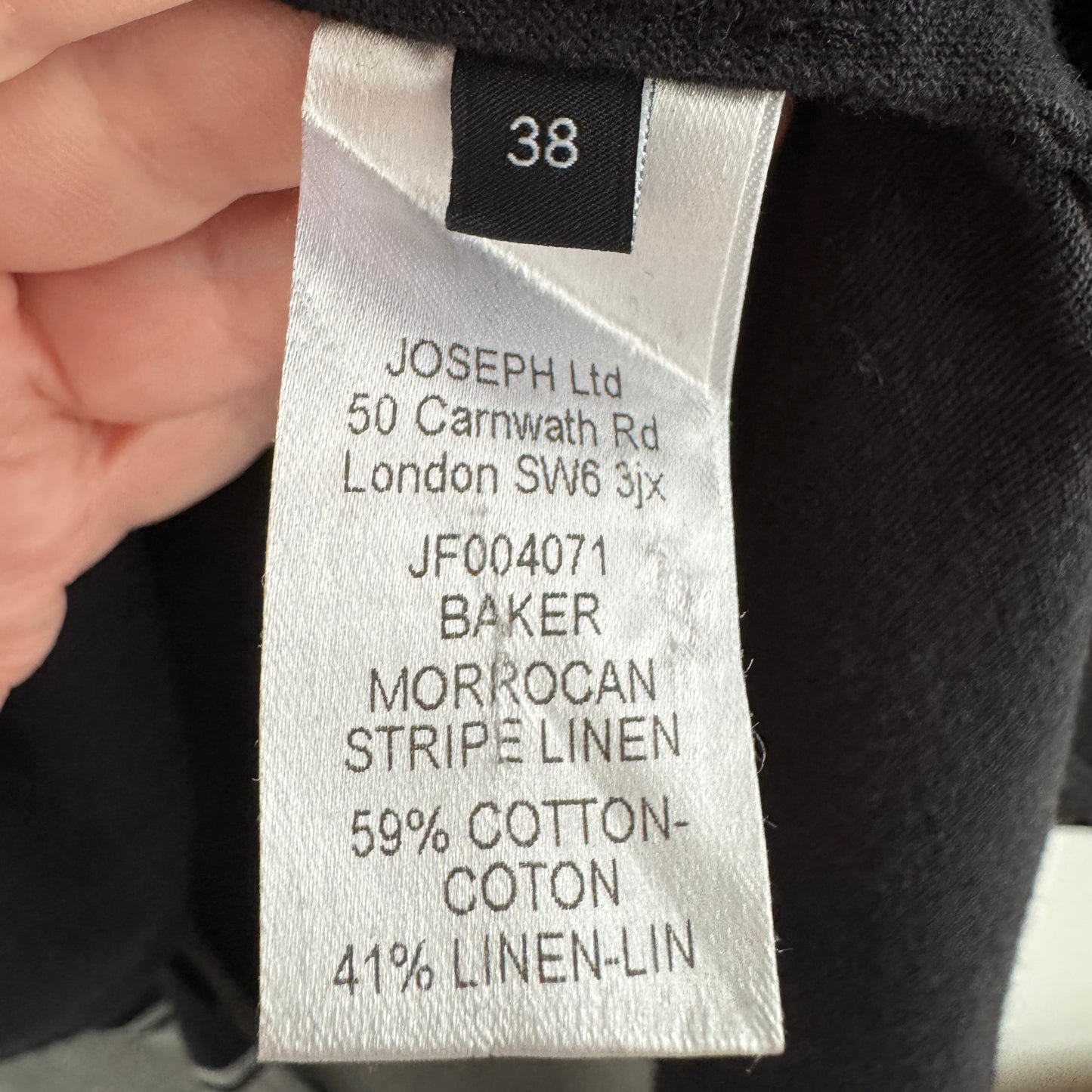 Joseph "Baker" Cotton Linen Oversize Shirtdress in Black, size 38 (fits XL?)