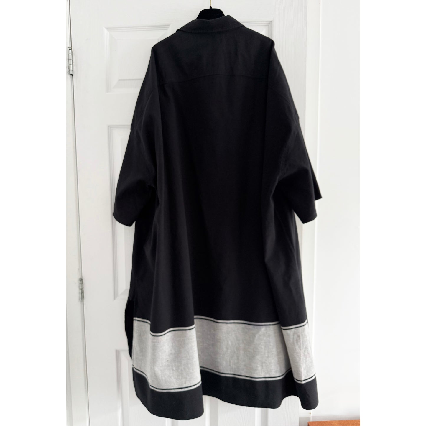 Joseph "Baker" Cotton Linen Oversize Shirtdress in Black, size 38 (fits XL?)