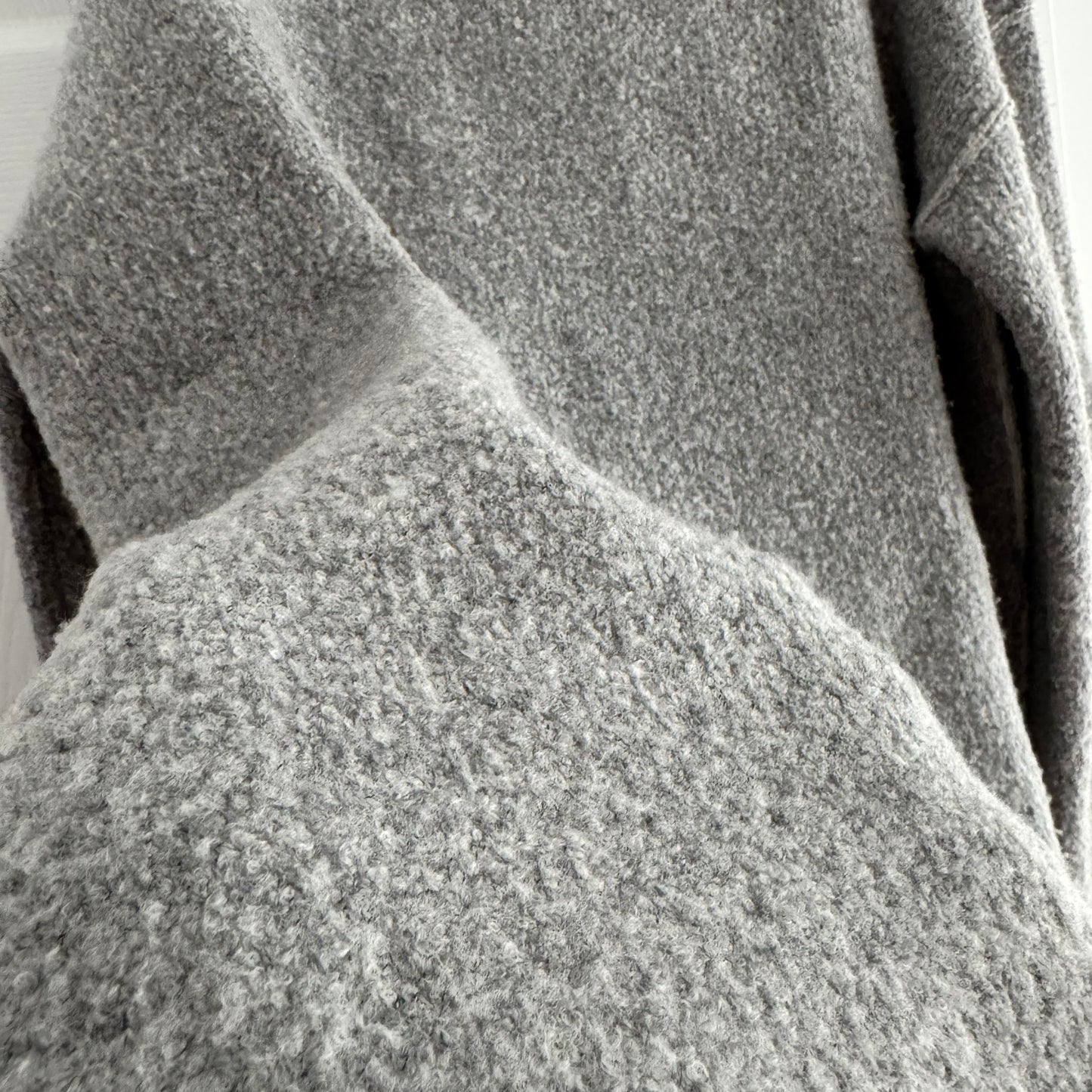 Joseph Bouclette Knit Sweater in Grey, size XXS (fits SO oversize)