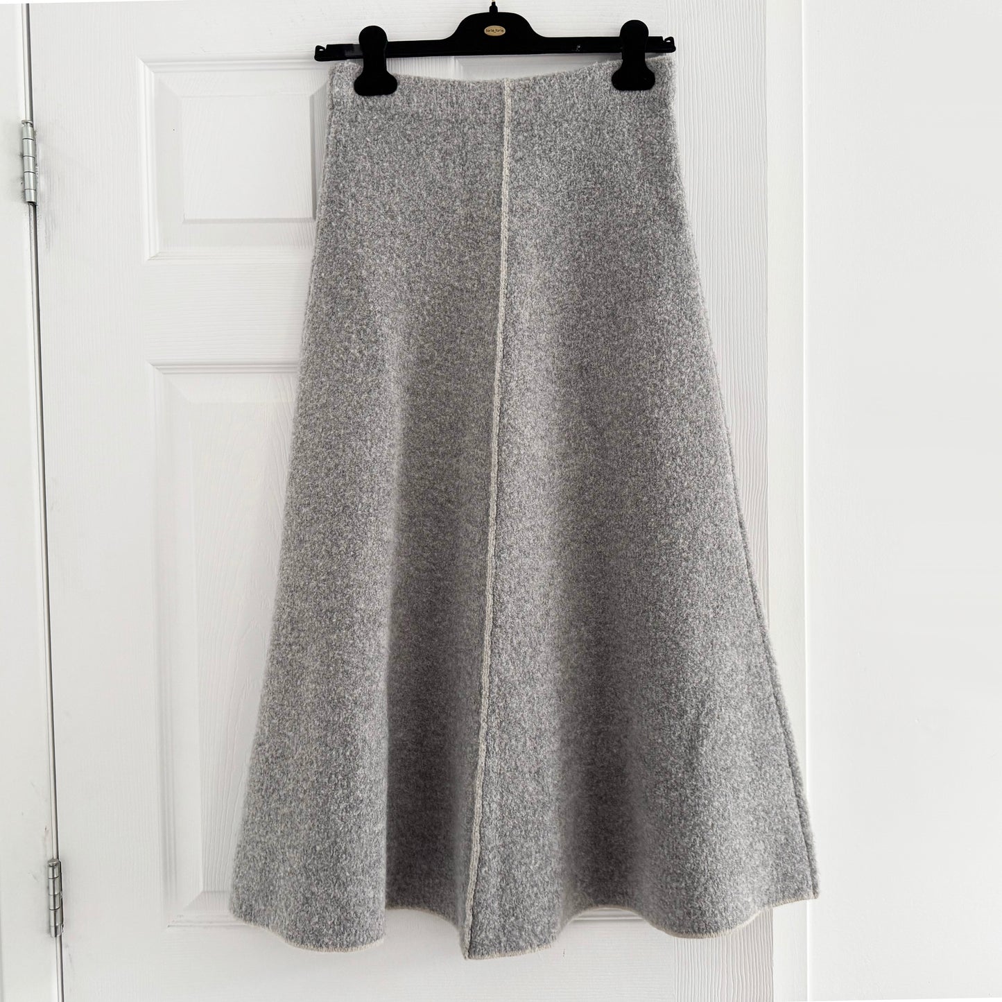 Joseph Bouclette Knit Skirt in Grey, Size Small
