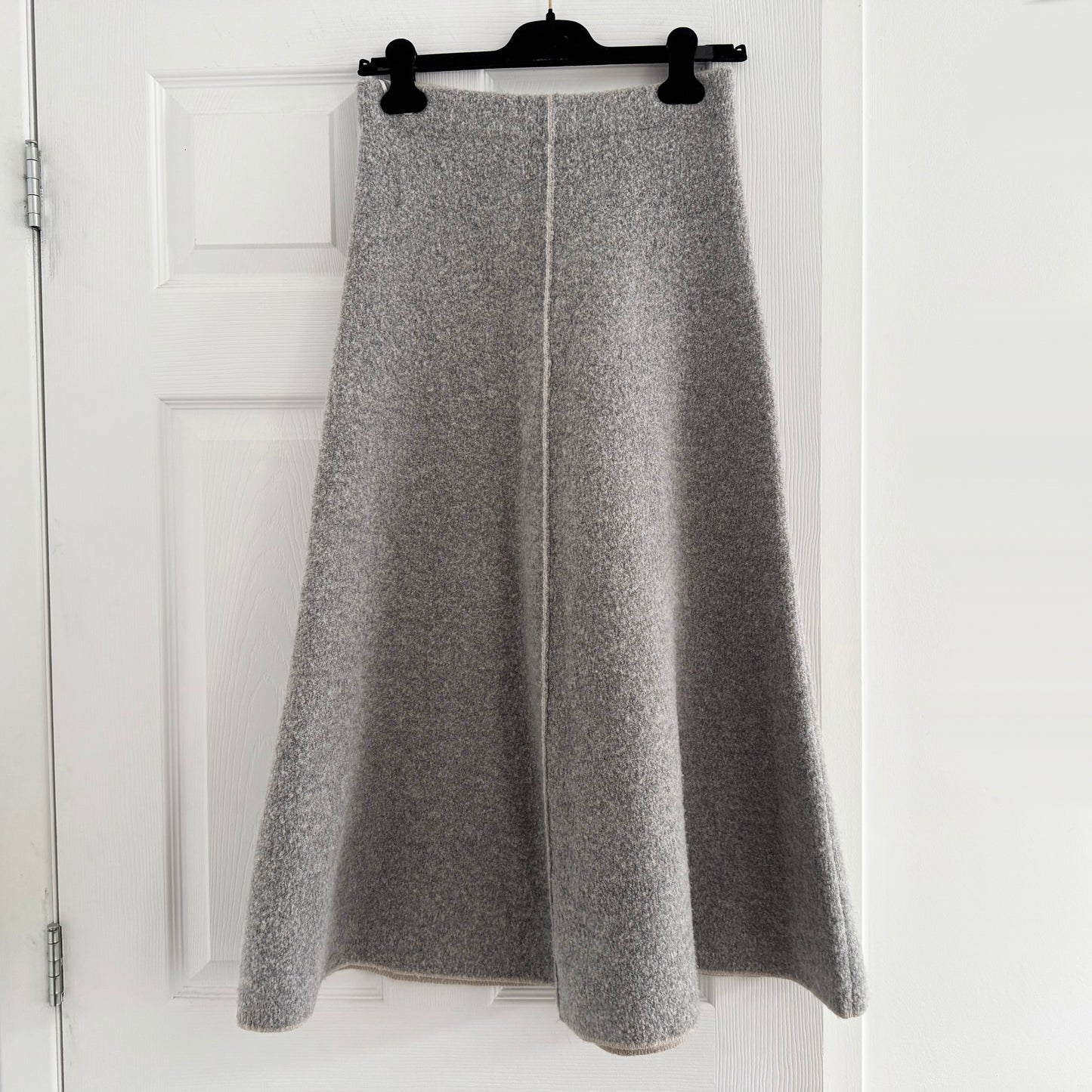 Joseph Bouclette Knit Skirt in Grey, Size Small
